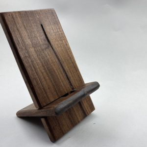 Wooden phone holder