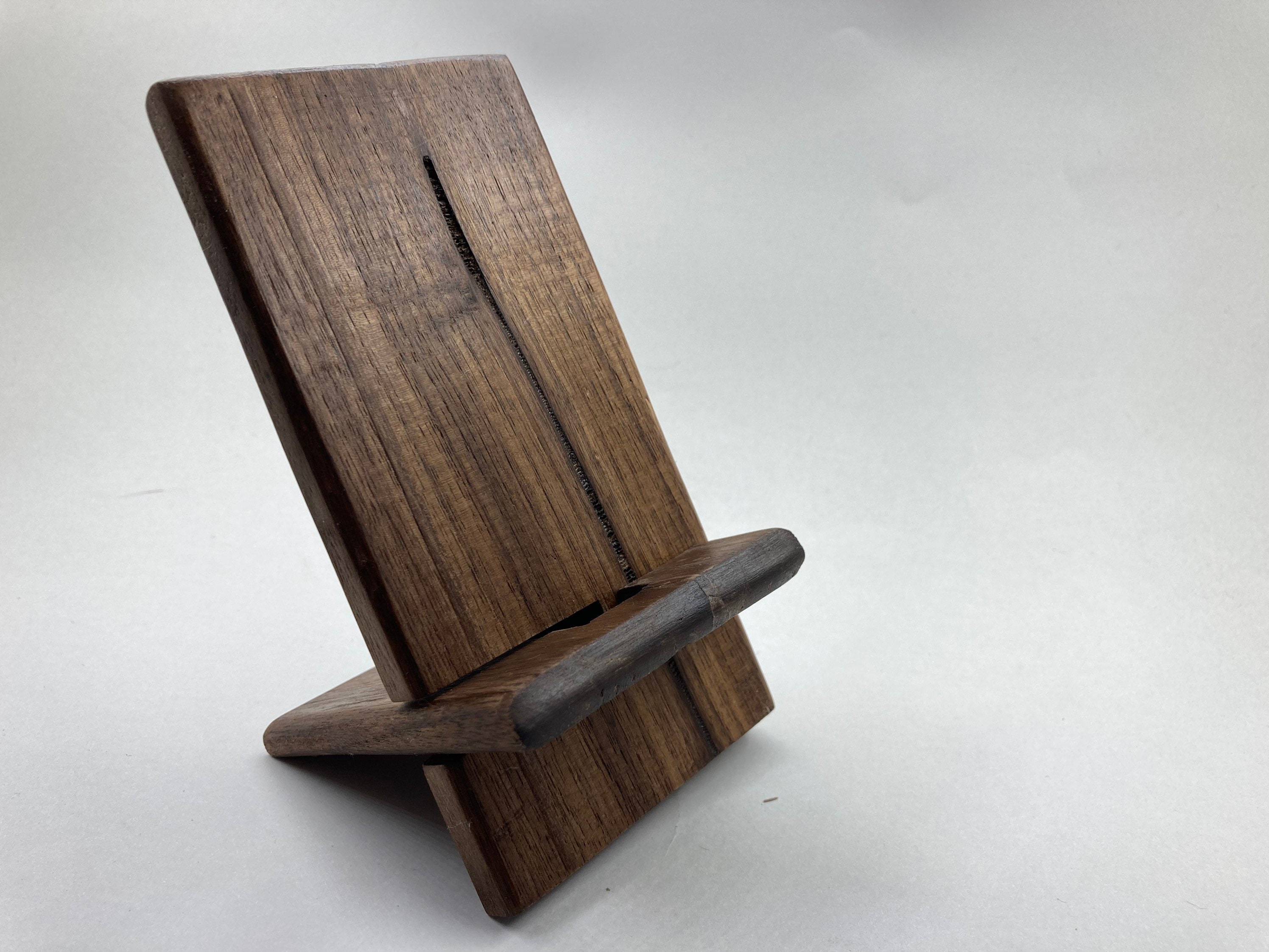 Wooden phone holder