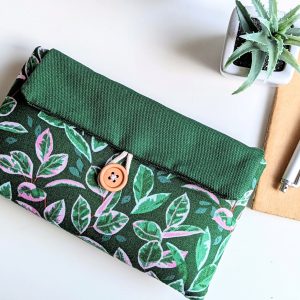 Padded Fabric Phone Sleeve for iPhone and Samsung Galaxy Models - Rubber Plant