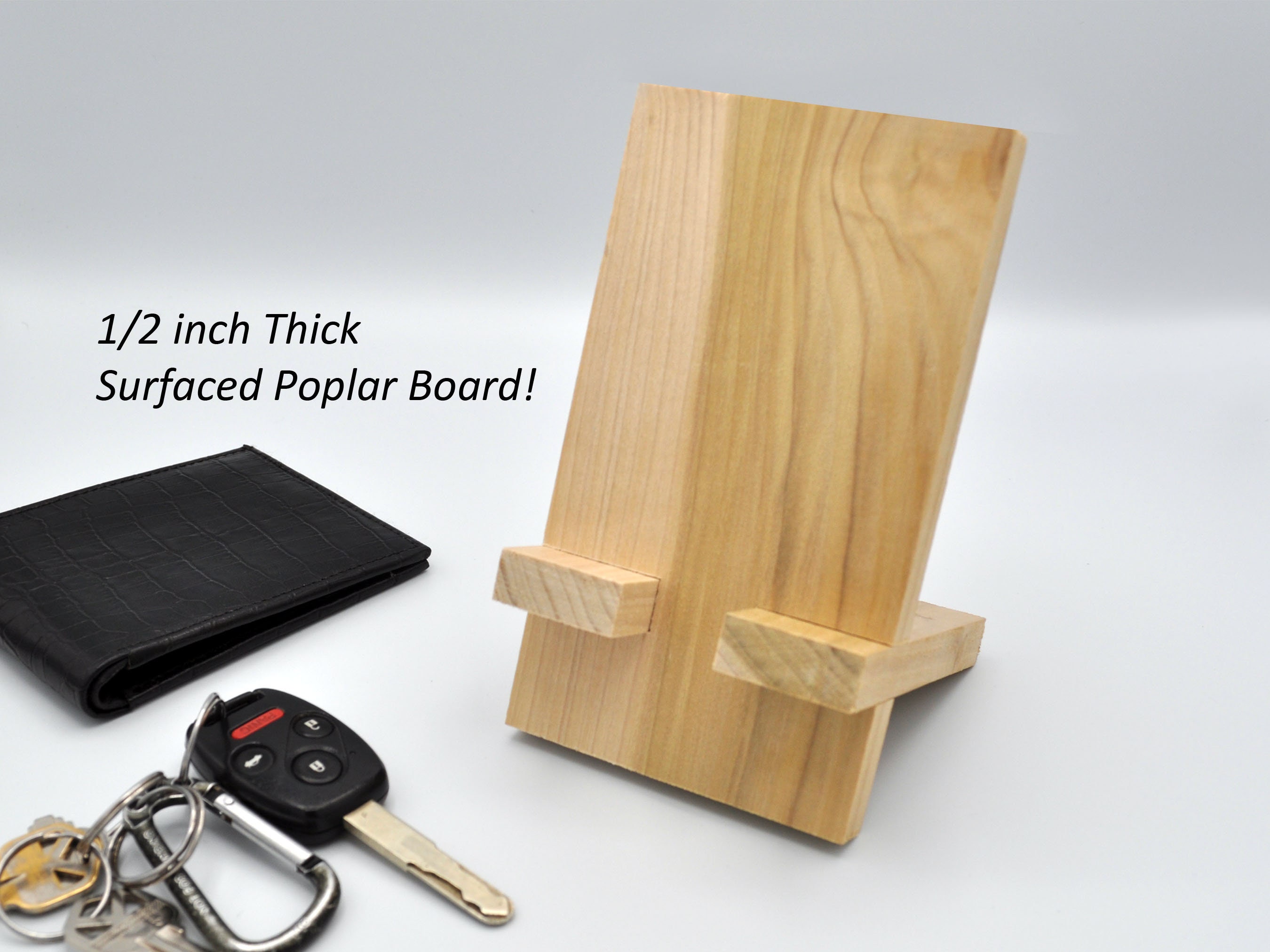 Wood Phone Stand - Simple Desk Holder - Image 3