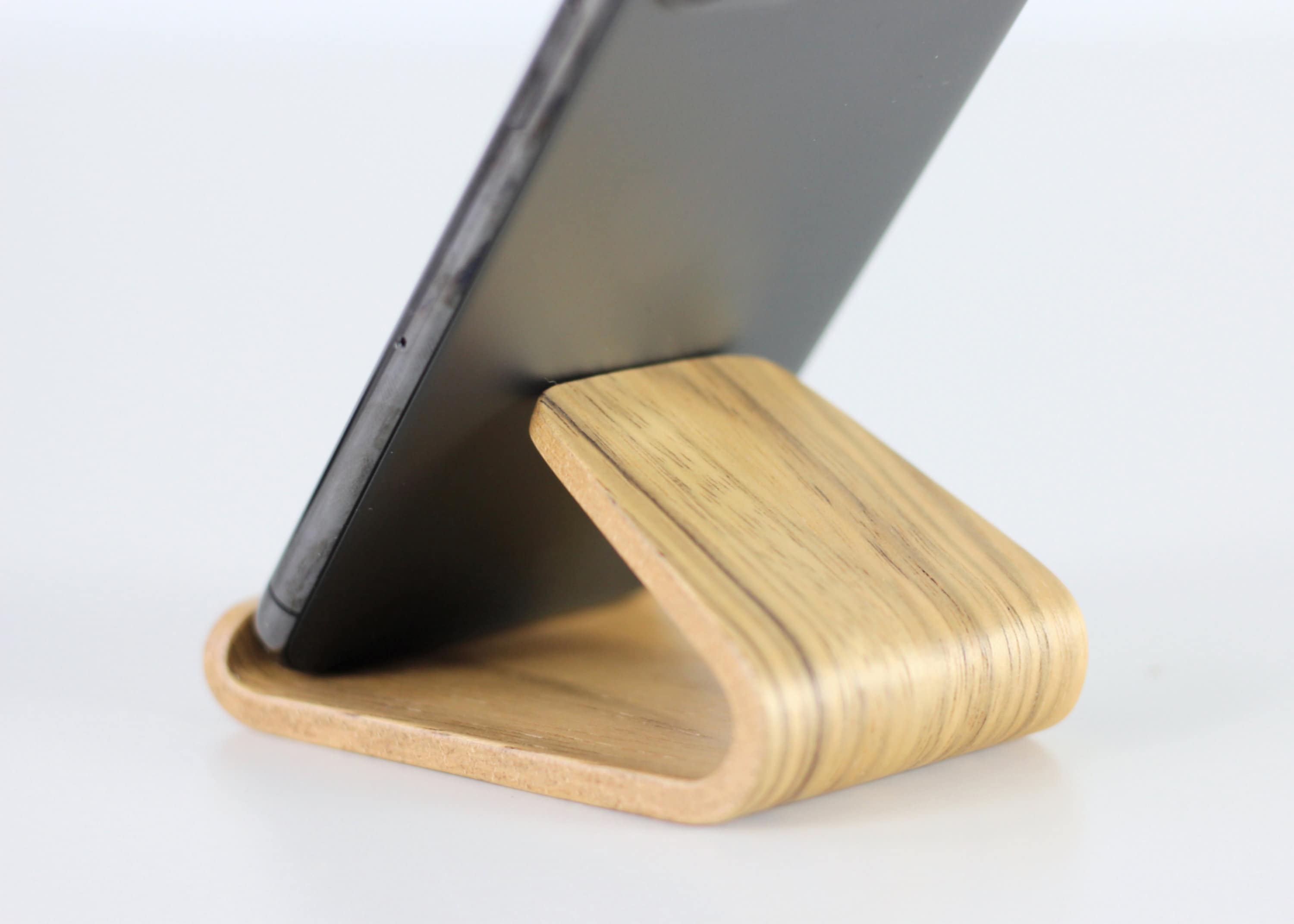 Wooden Phone Holder. Desk Stand for Office and Business Use - Image 3