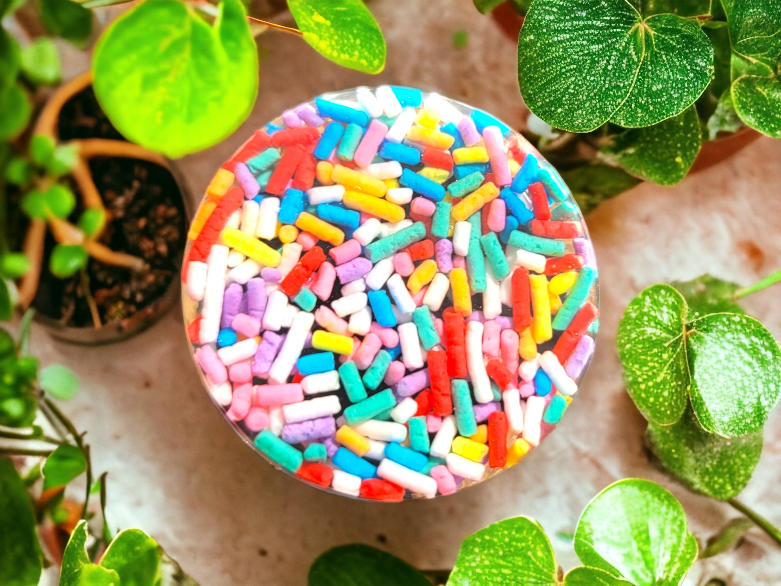 Sprinkle Phone Grip: Candy Resin, Magnetic Option