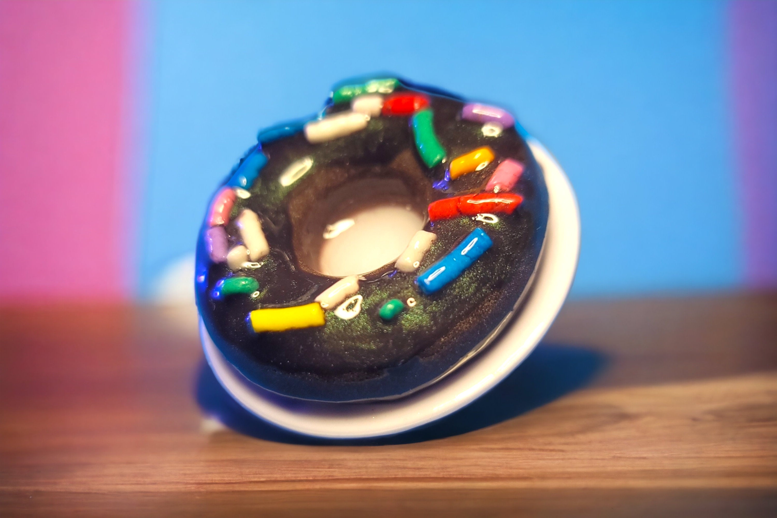 Chocolate Sprinkle Donut Phone Grip, Rainbow Sprinkles - Image 6