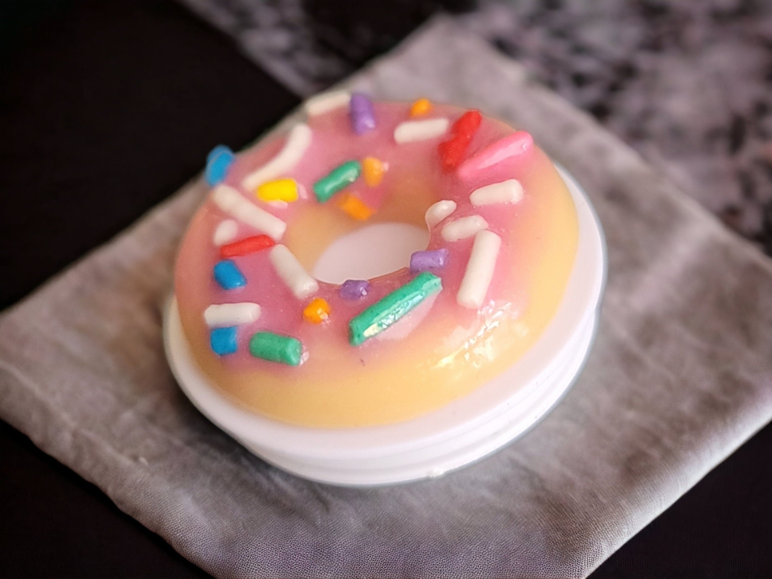 Sprinkle Doughnut Phone Grip: Strawberry Scented, Magnetic Option Available - Image 5