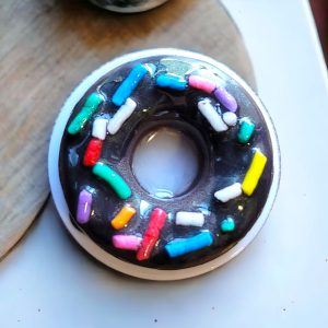 Chocolate Sprinkle Donut Phone Grip: Scented Resin Epoxy