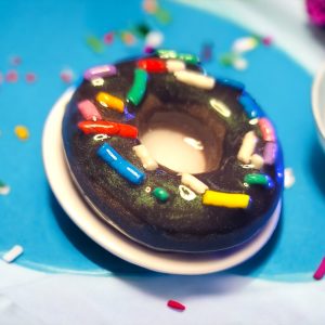 Chocolate Sprinkle Donut Phone Grip, Rainbow Sprinkles