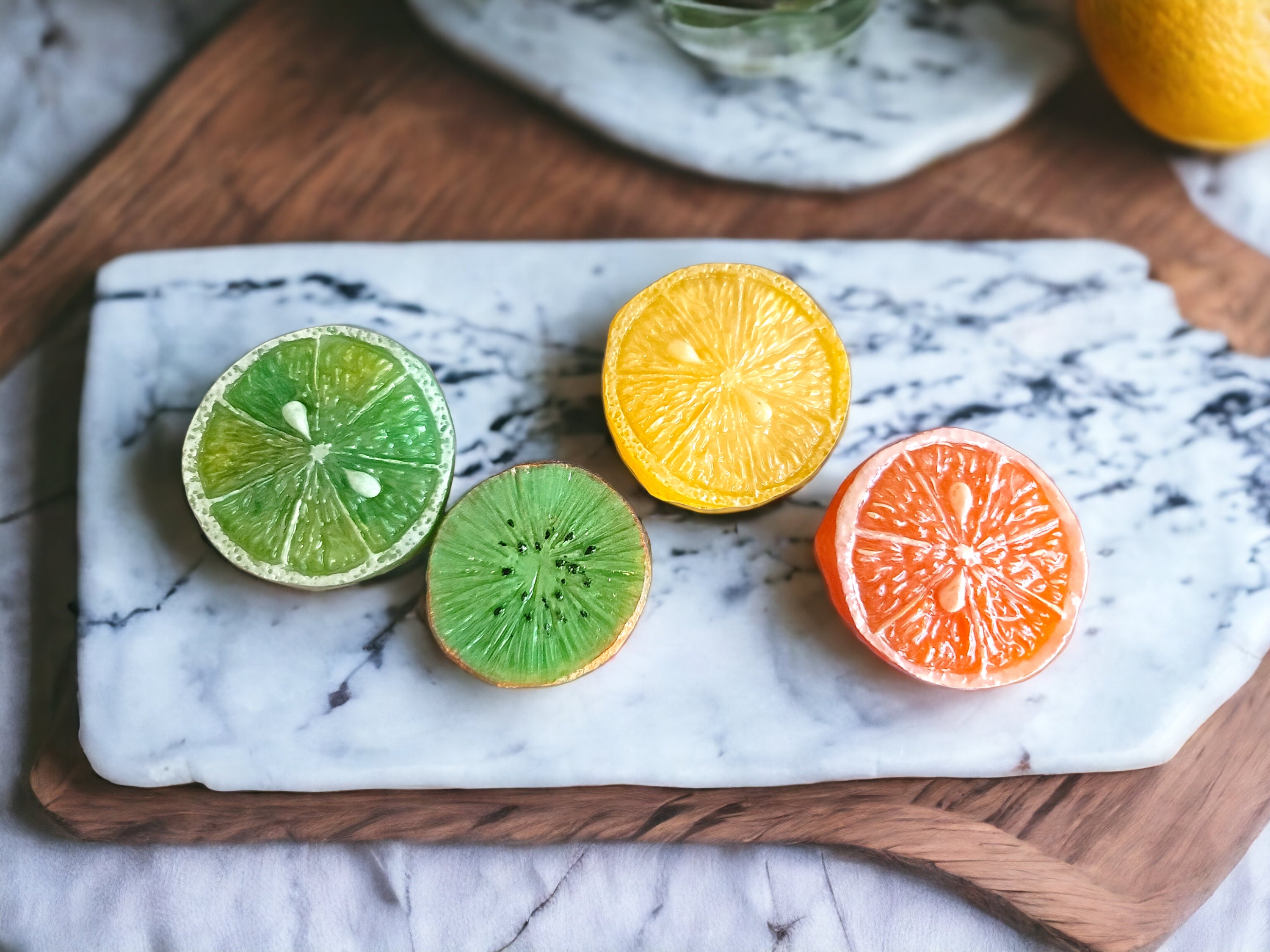 Scented Orange Slice Phone Grip - Resin Style, Magnetic Option - Image 5