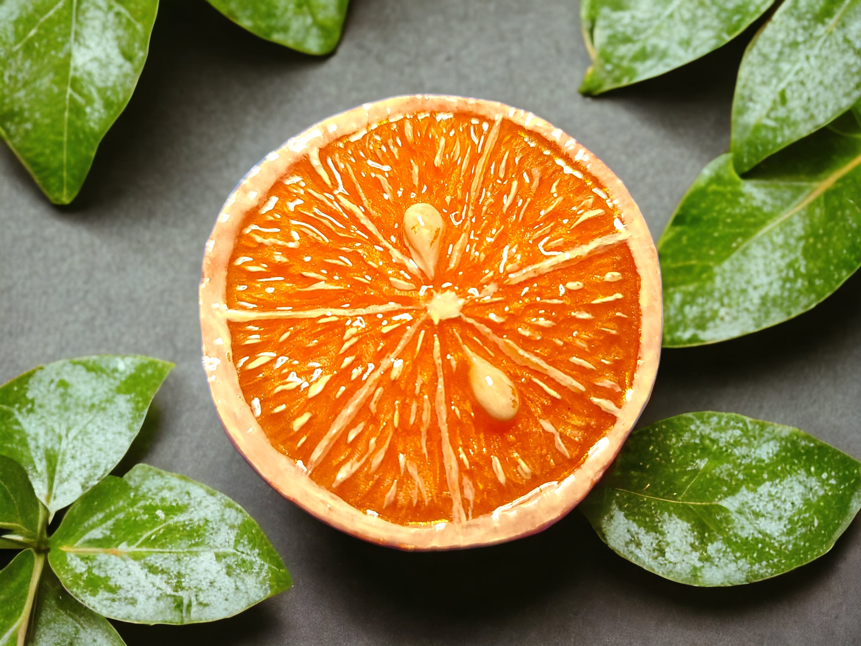 Scented Orange Slice Phone Grip - Resin Style, Magnetic Option - Image 2