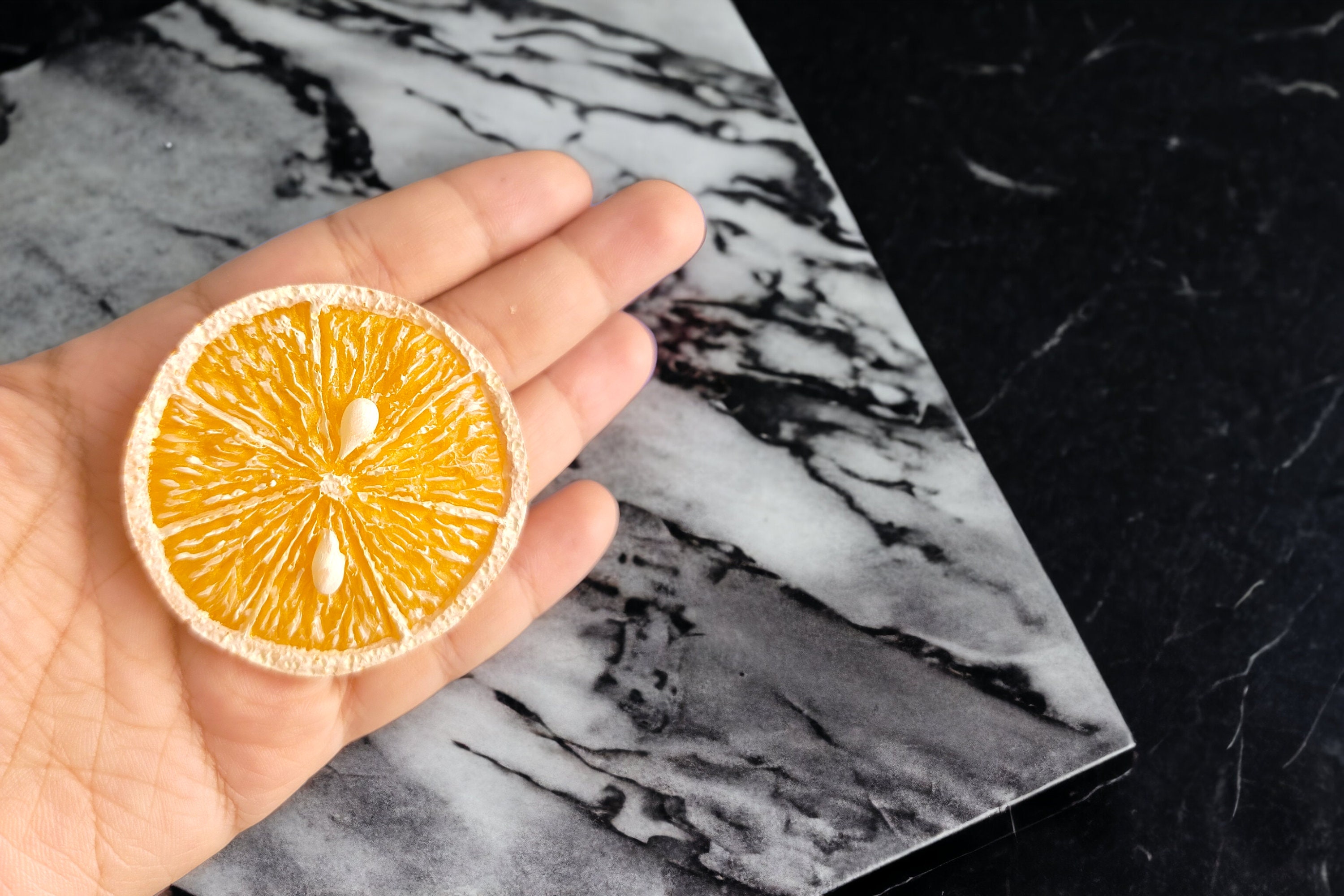 Scented Lemon Slice Phone Grip - Resin Style, Magnetic Option - Image 2