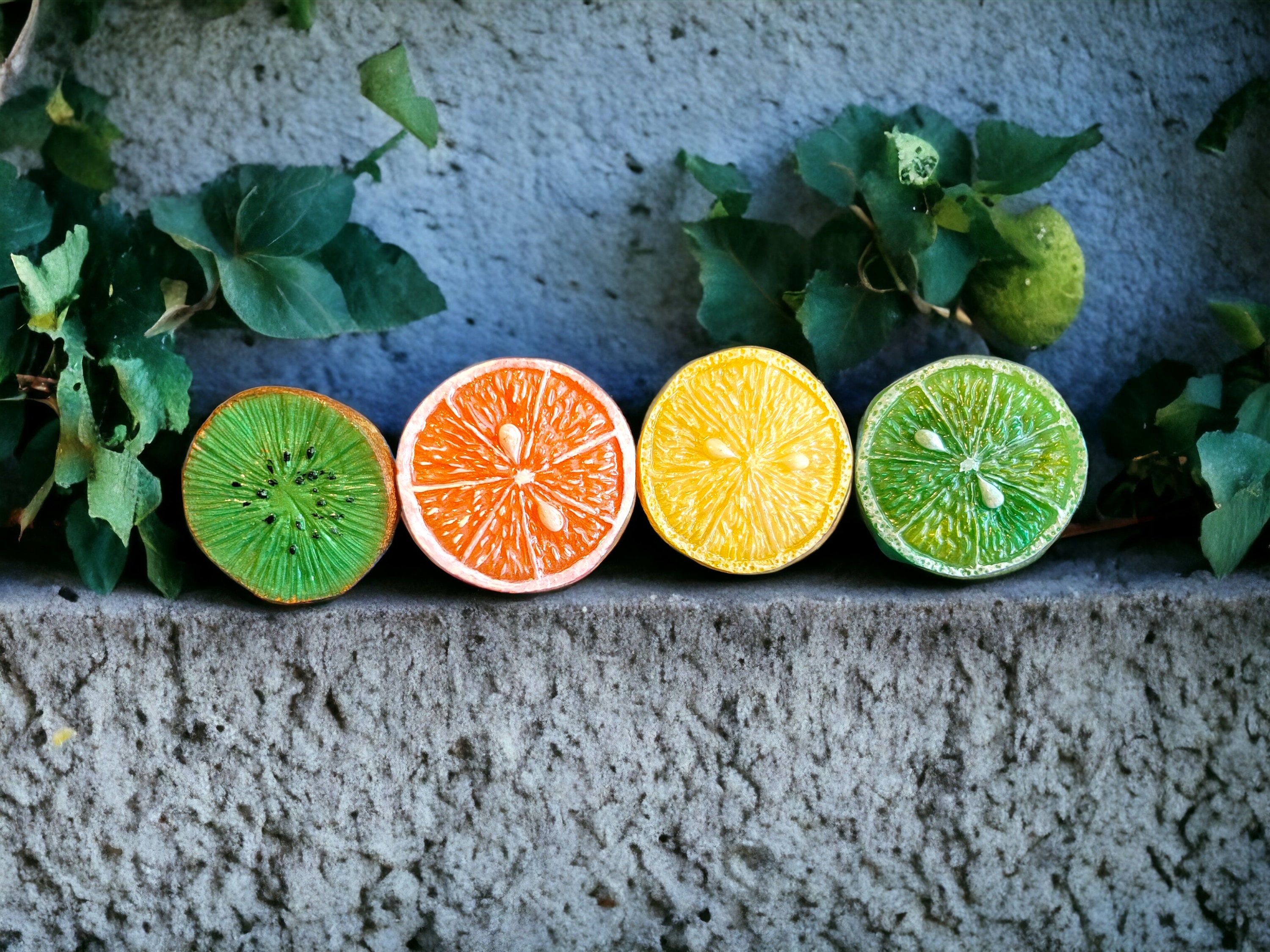 Scented Lemon Slice Phone Grip - Resin Style, Magnetic Option - Image 5