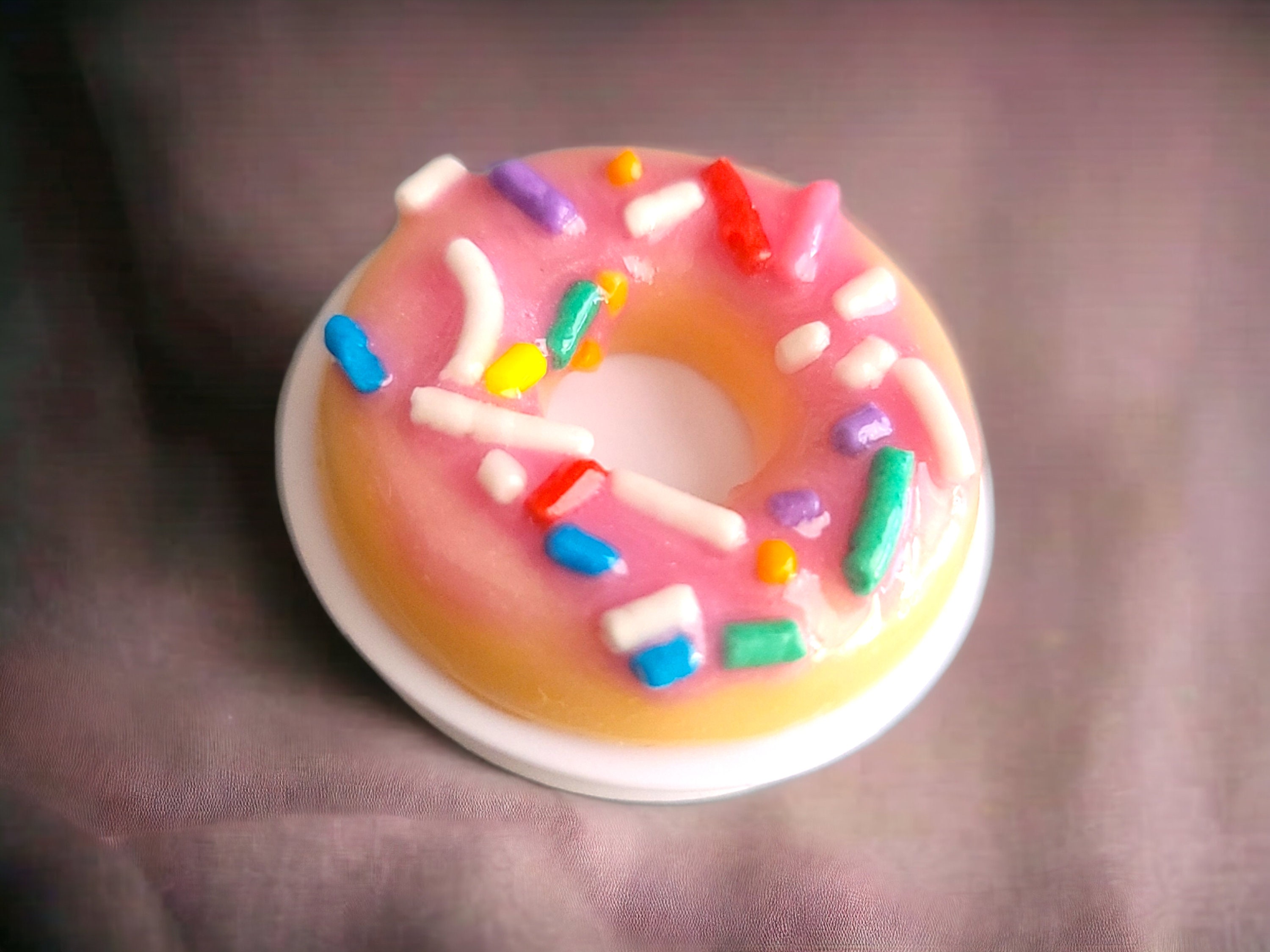 Sprinkle Doughnut Phone Grip: Strawberry Scented, Magnetic Option Available - Image 3