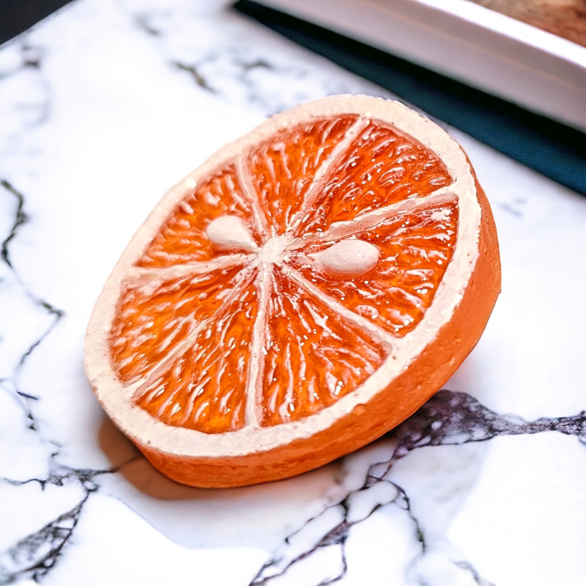 Scented Orange Slice Phone Grip - Resin Style, Magnetic Option