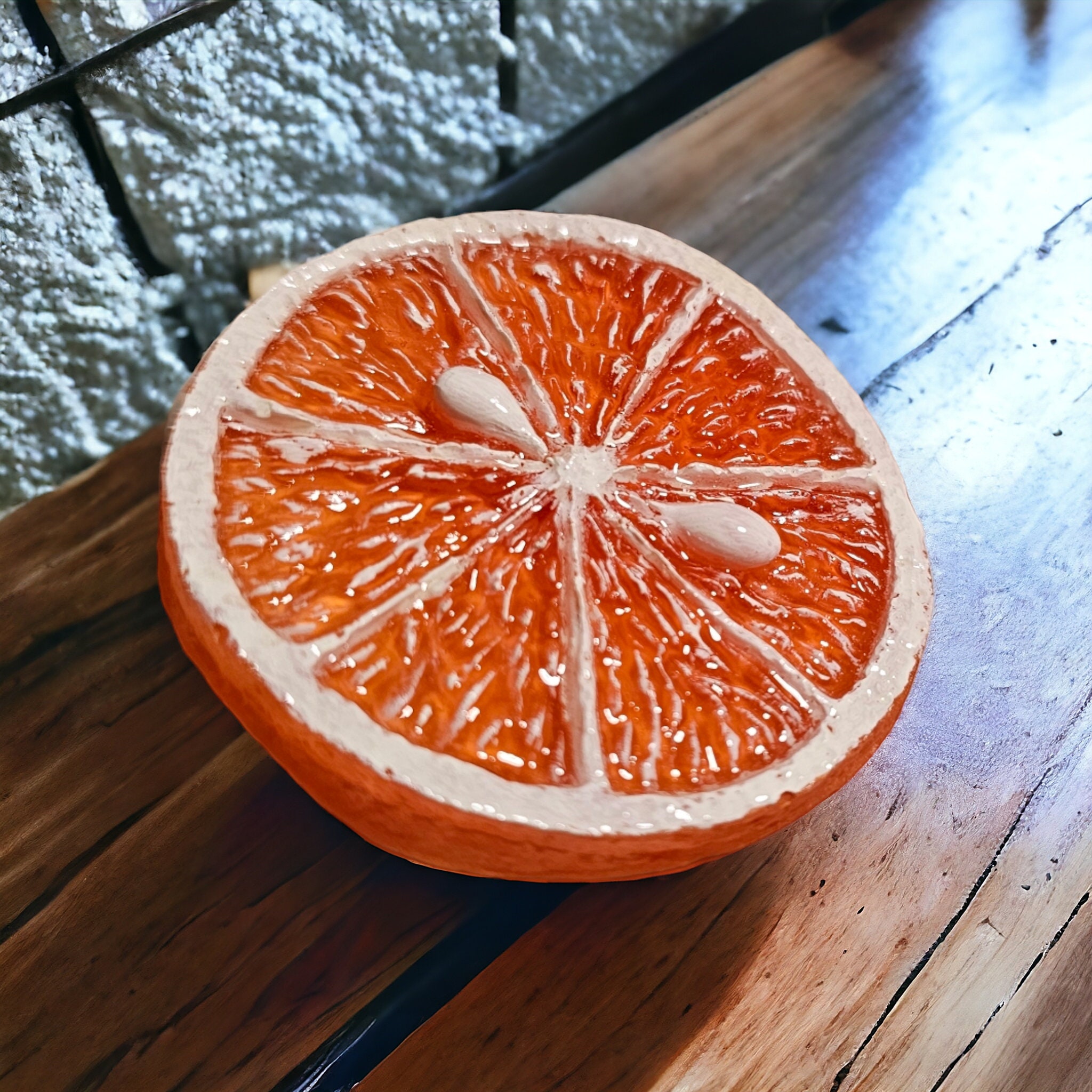 Scented Orange Slice Phone Grip - Resin Style, Magnetic Option - Image 6
