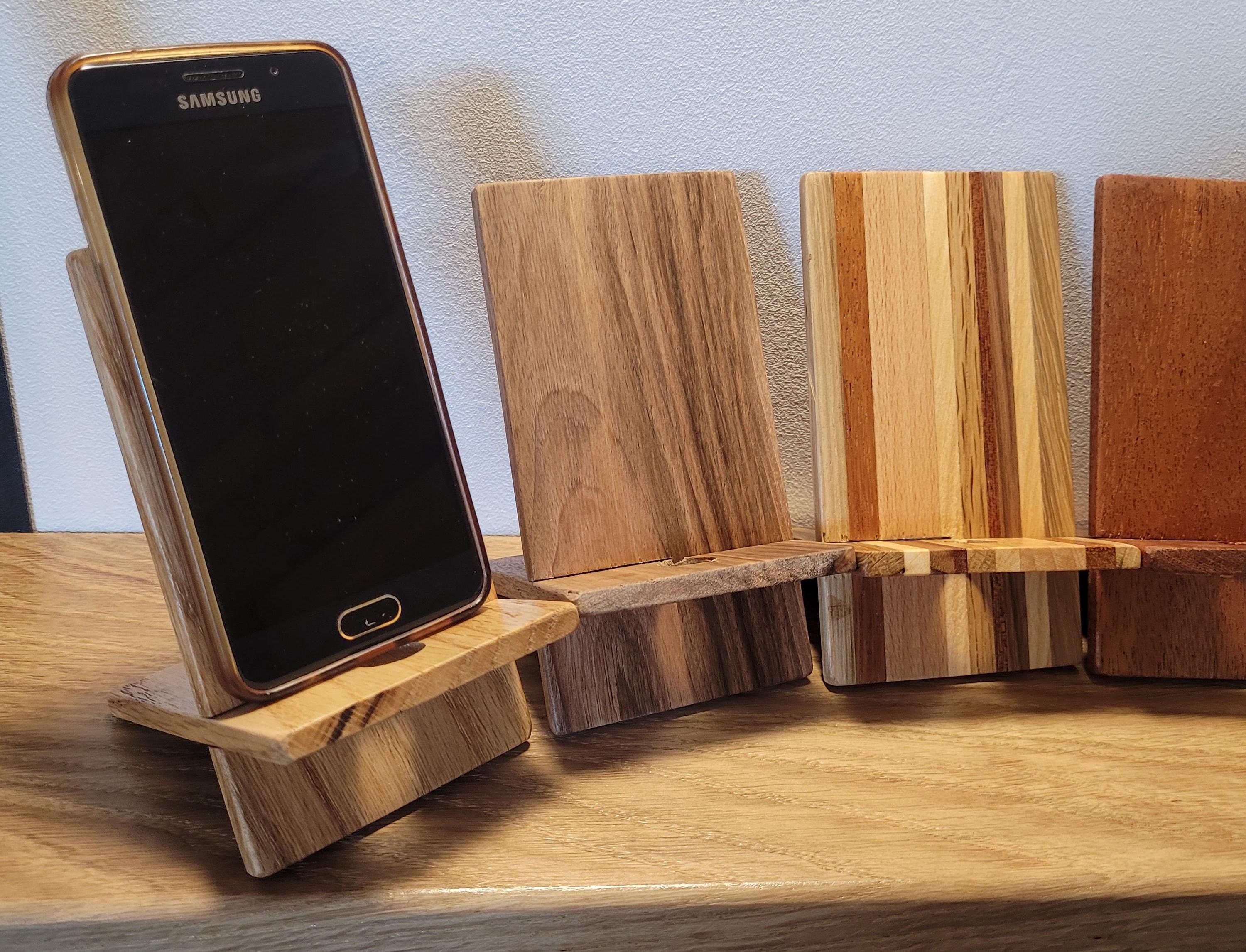 Wood Phone Stand - Oak, Walnut and Sipo