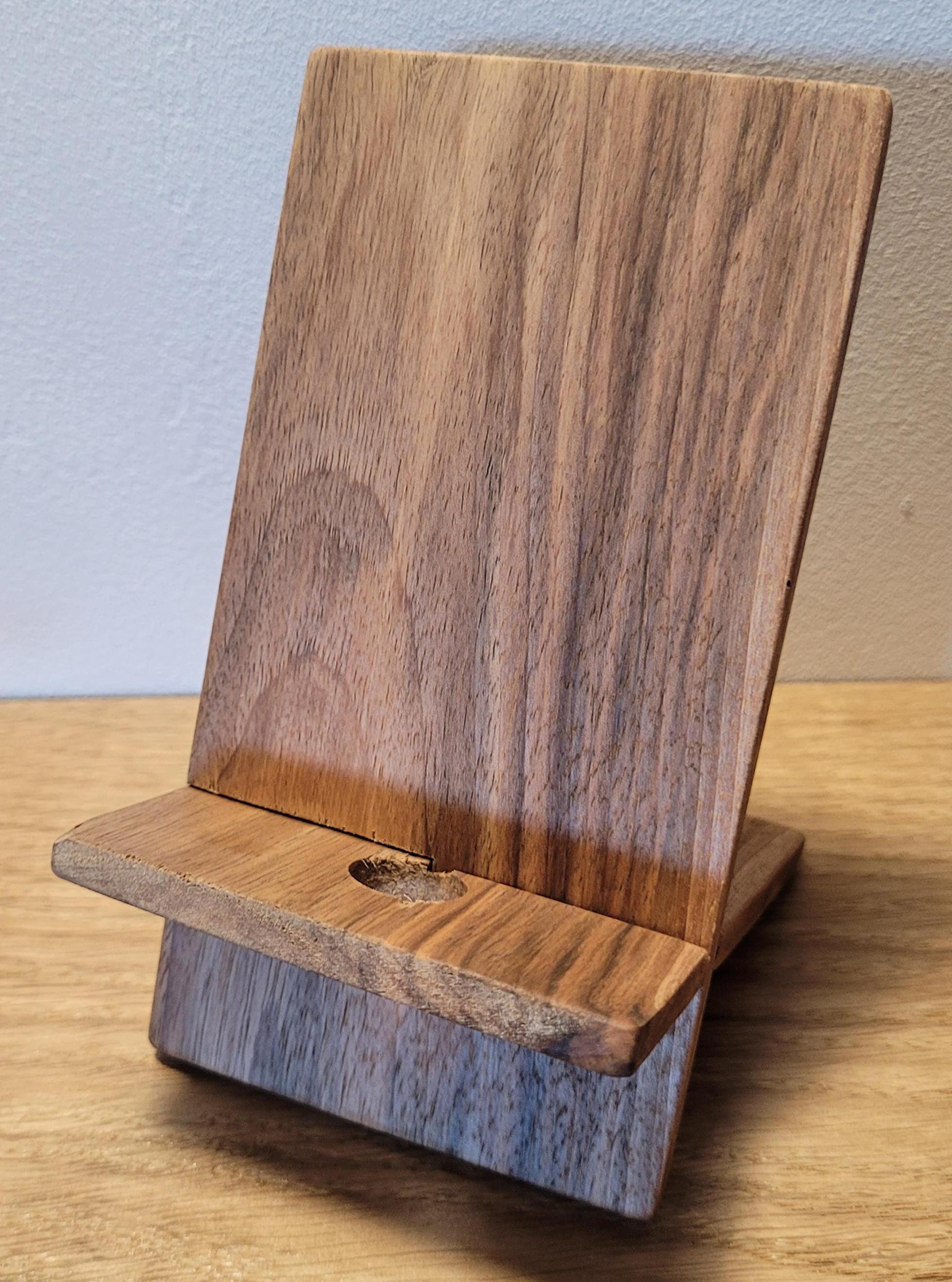 Wood Phone Stand - Oak, Walnut and Sipo - Image 5