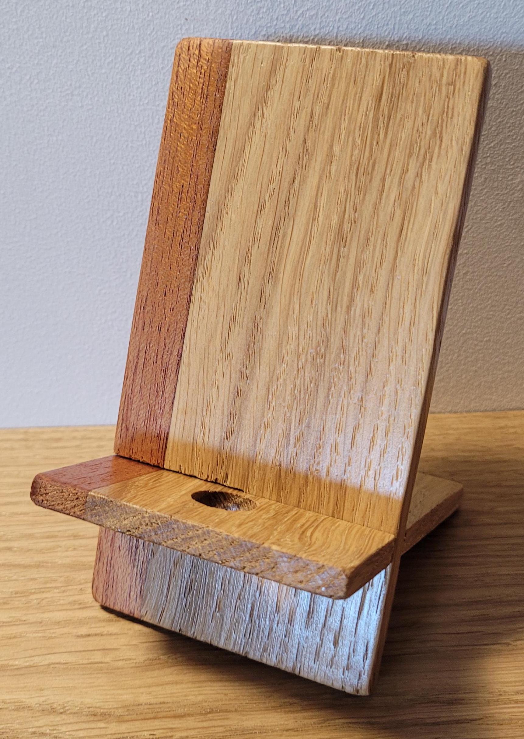 Wood Phone Stand - Oak, Walnut and Sipo - Image 8