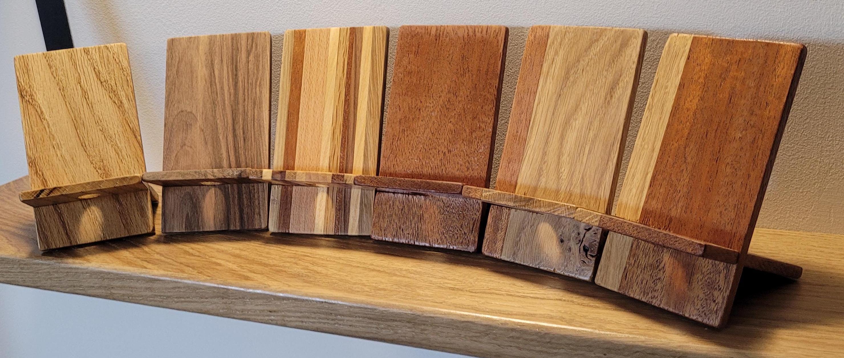 Wood Phone Stand - Oak, Walnut and Sipo - Image 2