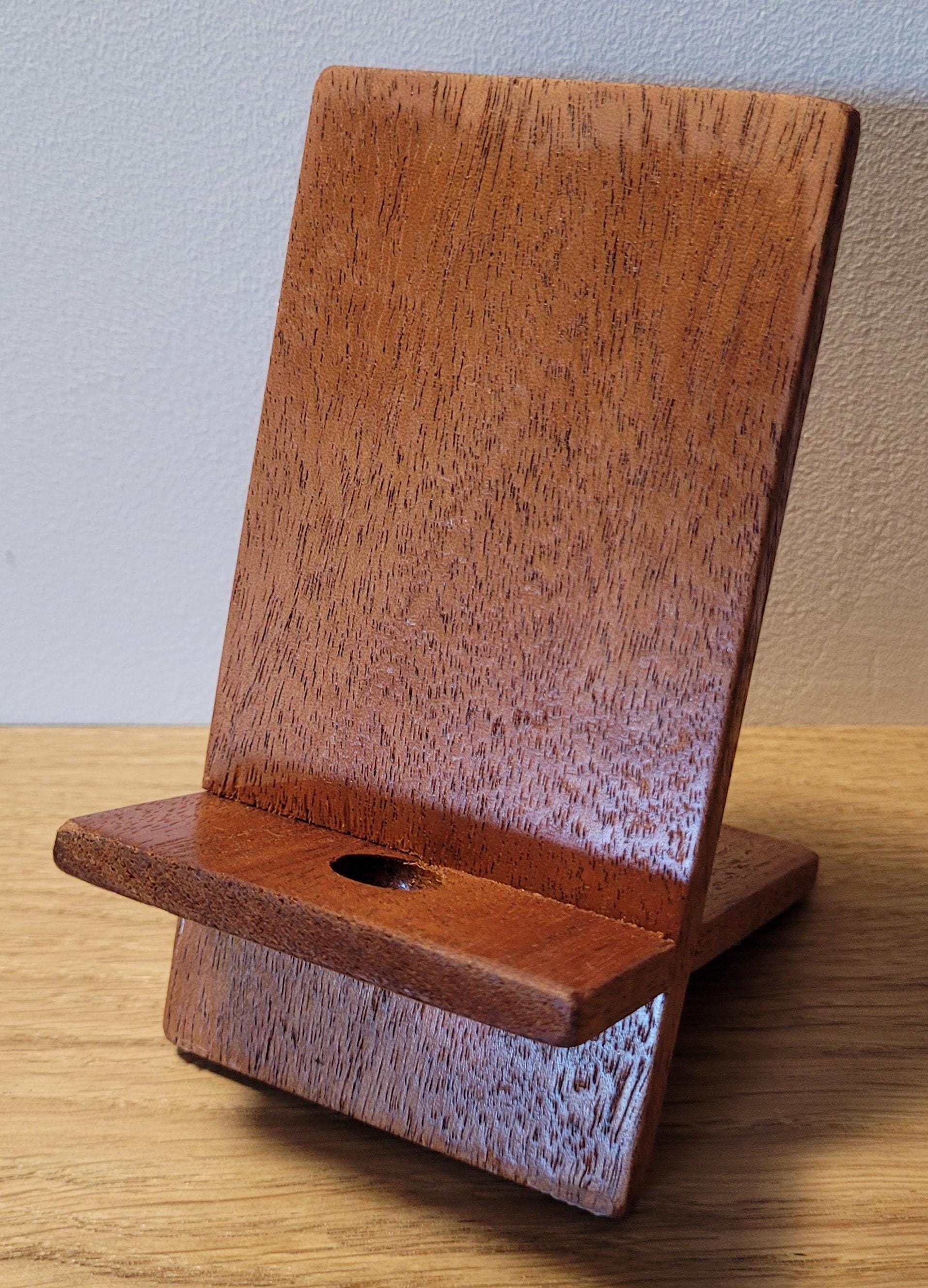 Wood Phone Stand - Oak, Walnut and Sipo - Image 7