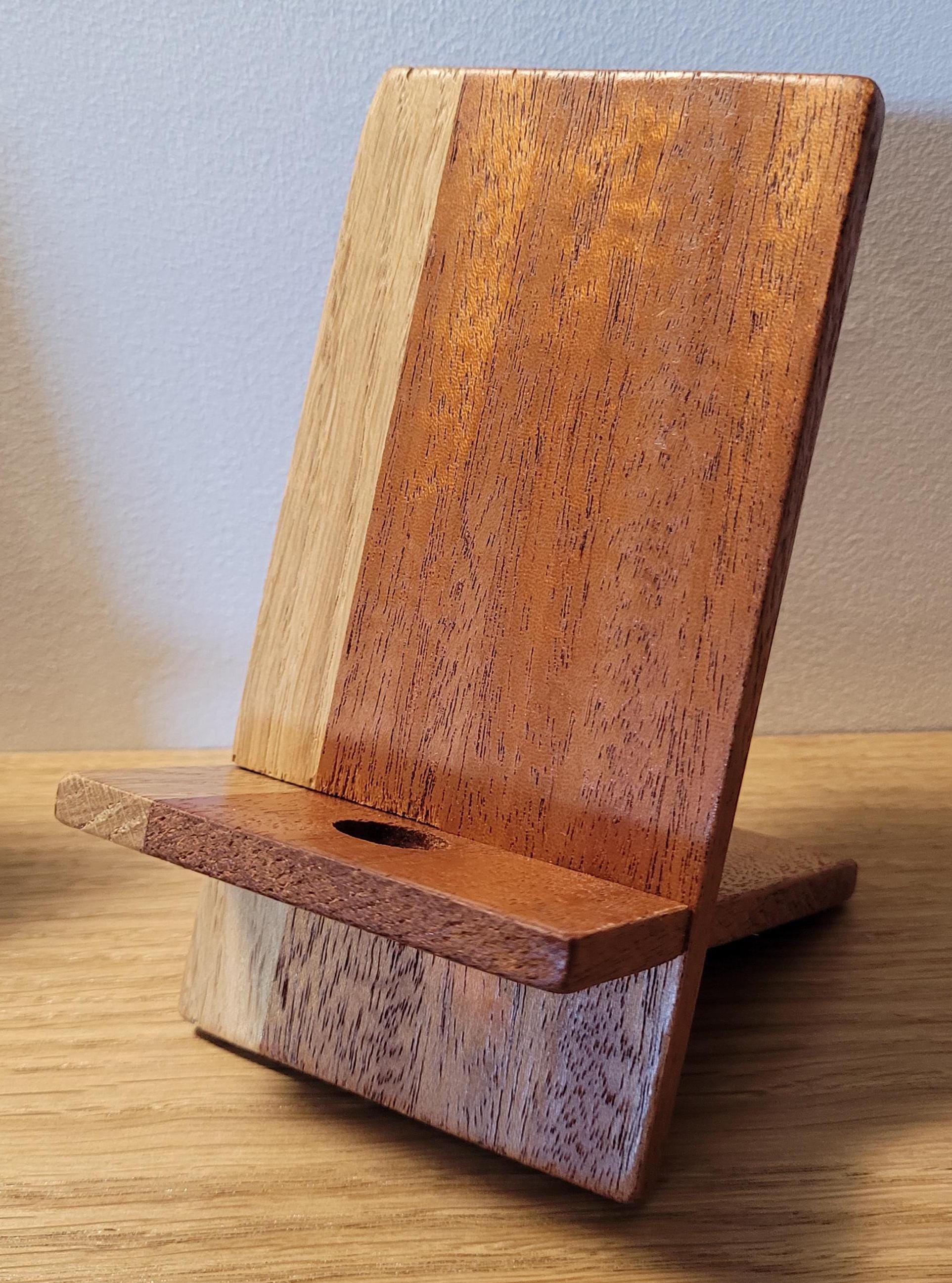 Wood Phone Stand - Oak, Walnut and Sipo - Image 9