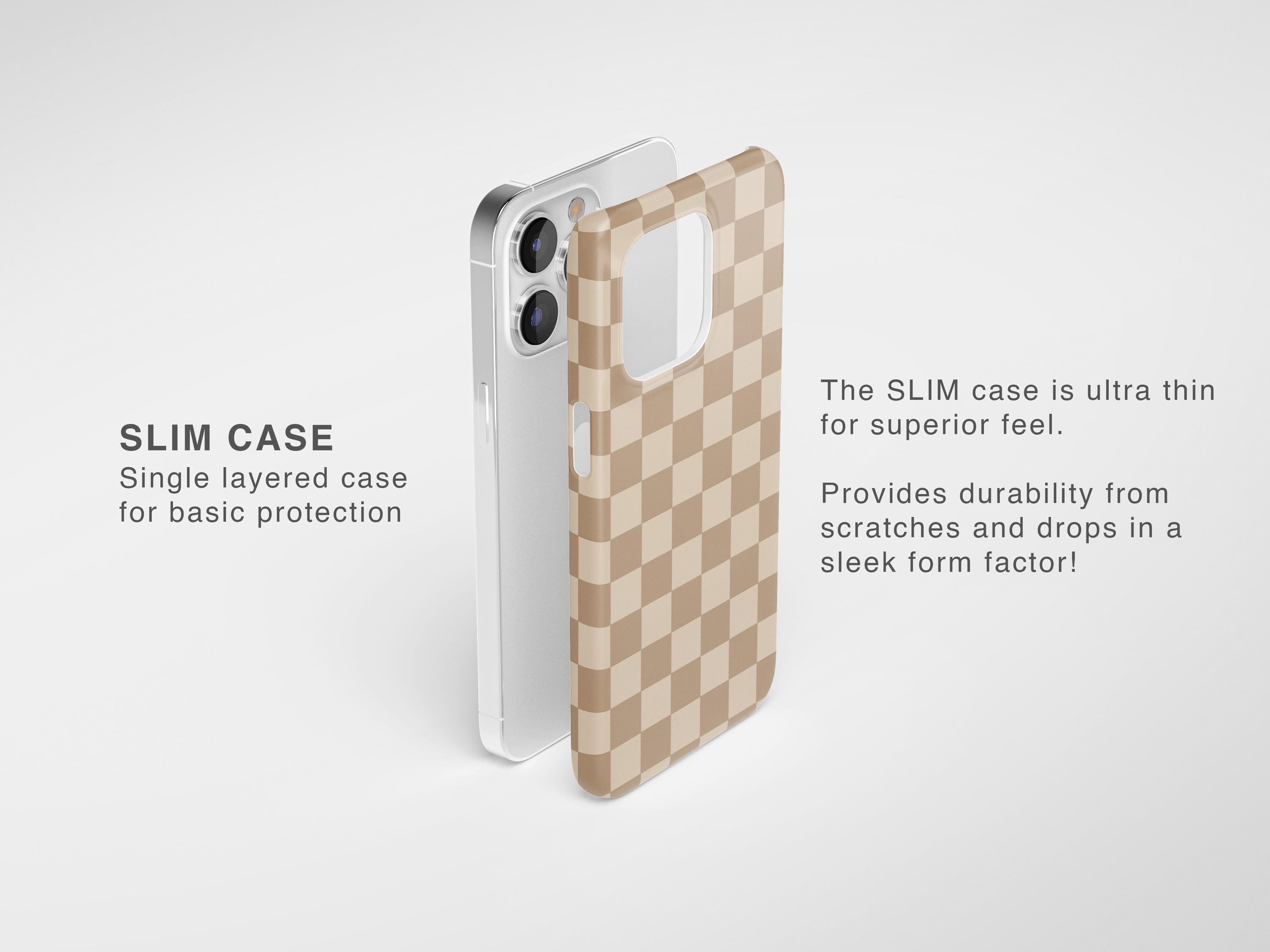 Beige Checkerboard Phone Case for iPhone, Pixel and Samsung Models - Image 7