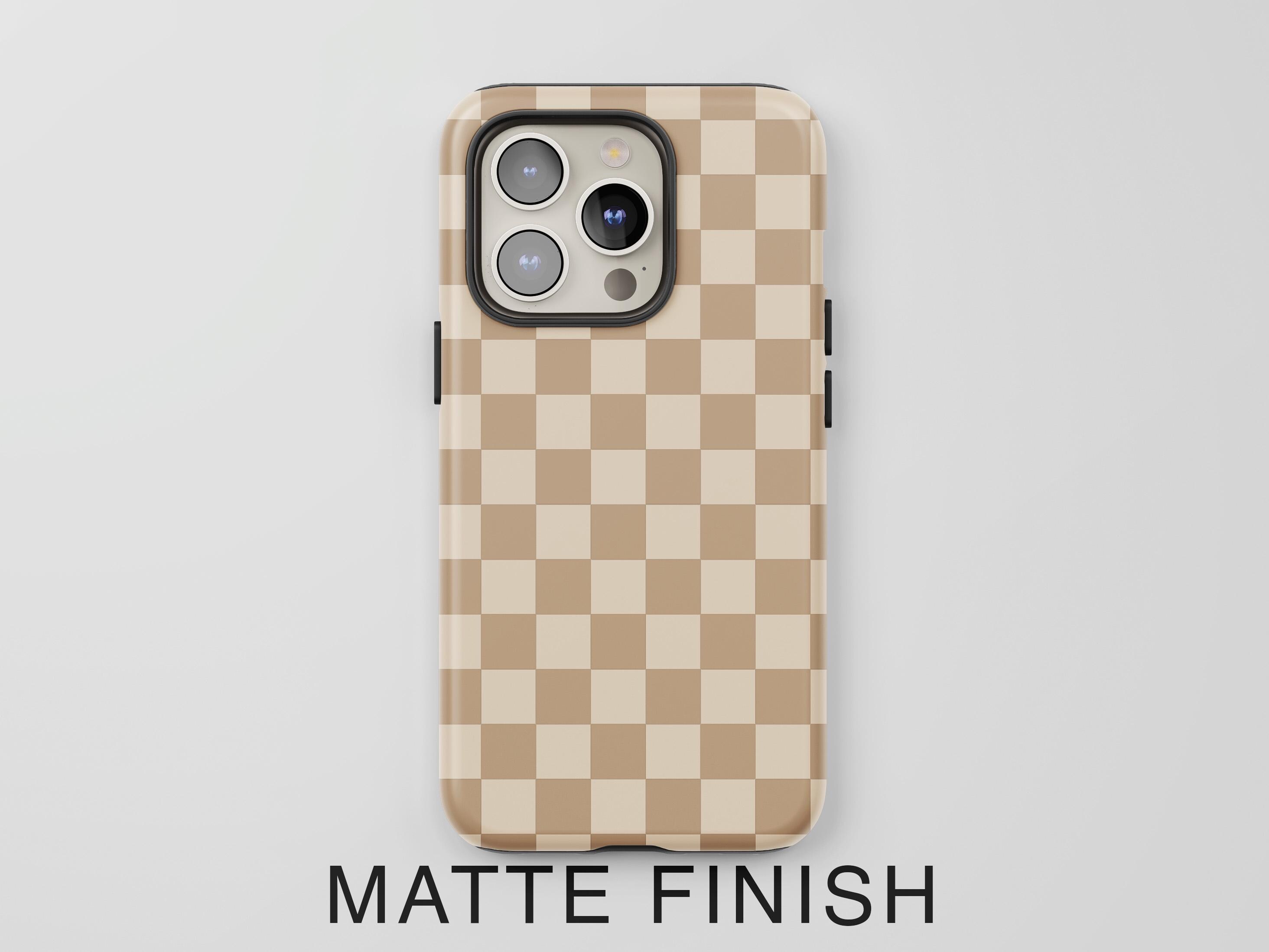 Beige Checkerboard Phone Case for iPhone, Pixel and Samsung Models - Image 9