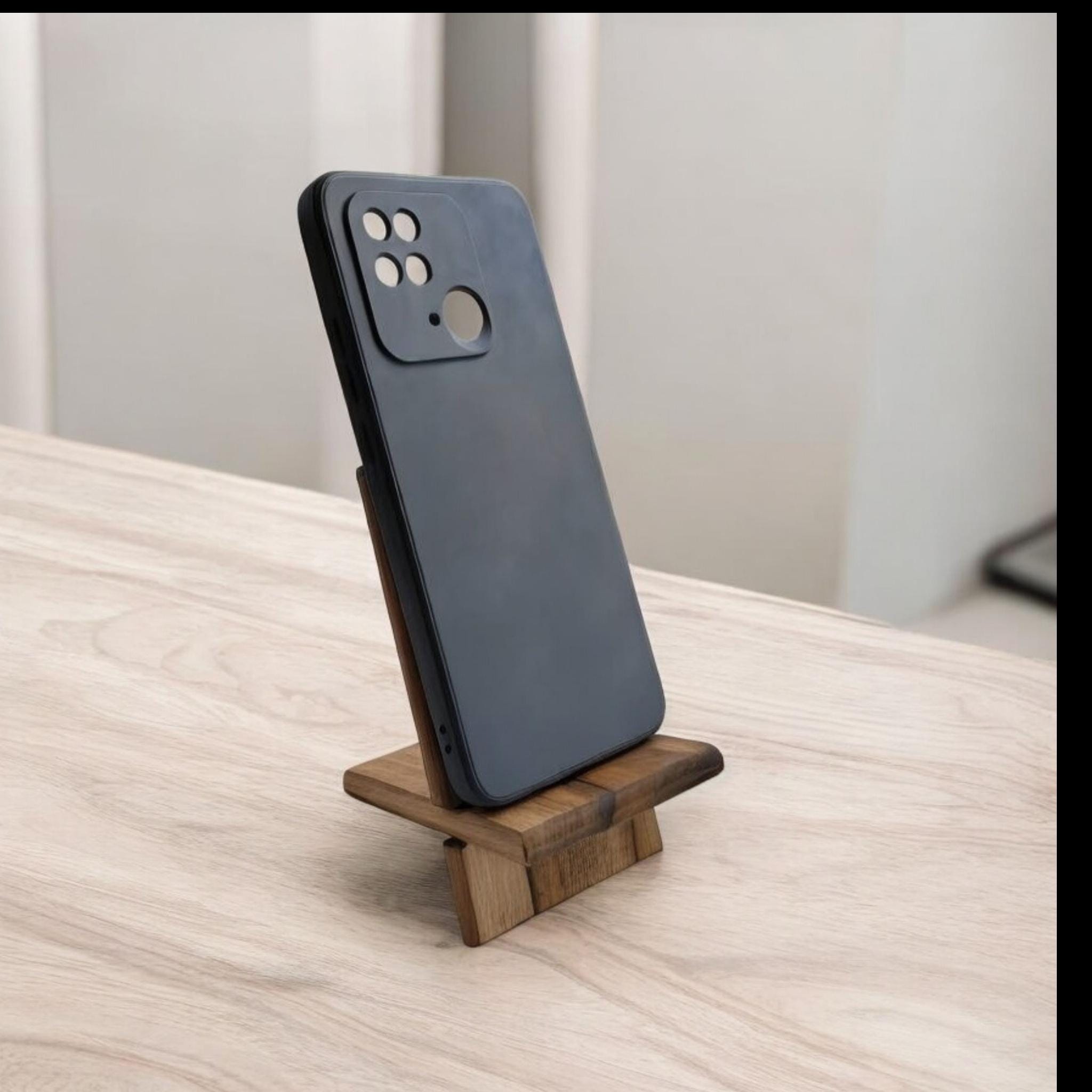 Walnut Phone Stand with Ash Accents: Wood Charging Dock - Image 4