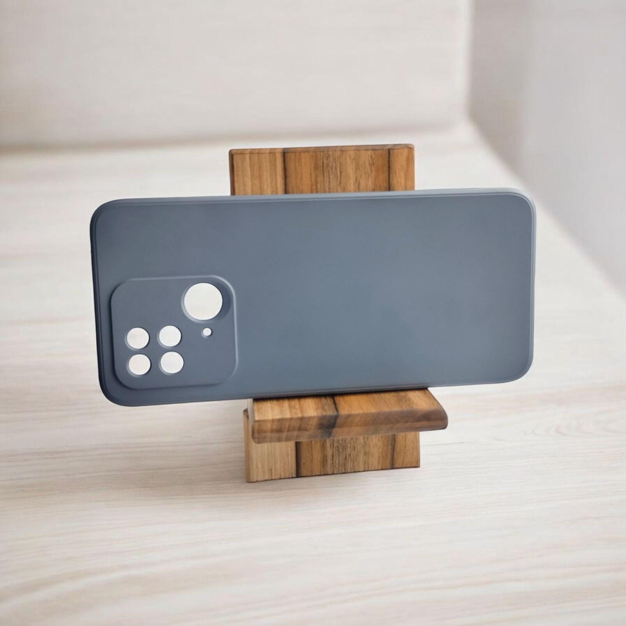 Walnut Phone Stand with Ash Accents: Wood Charging Dock - Image 3