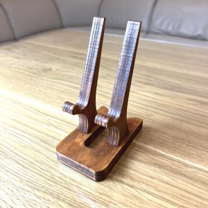 Co-worker Gift Idea: Birch Wood Phone Stand, Desk Docking Station, Useful Tech Gift for Teacher, iPad iPhone Stand Nightstand