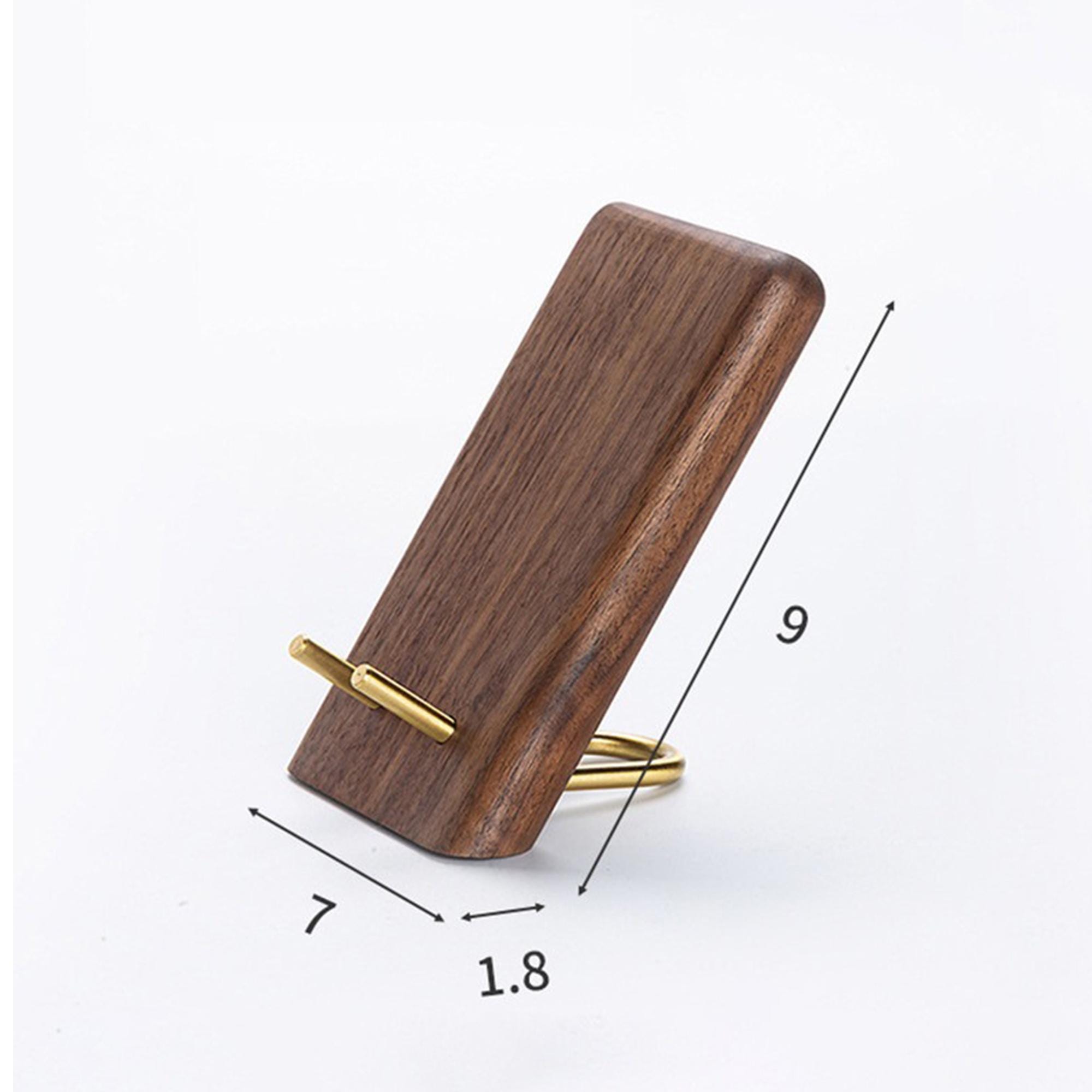Solid Wood Phone Stand - Walnut Finish - Image 8