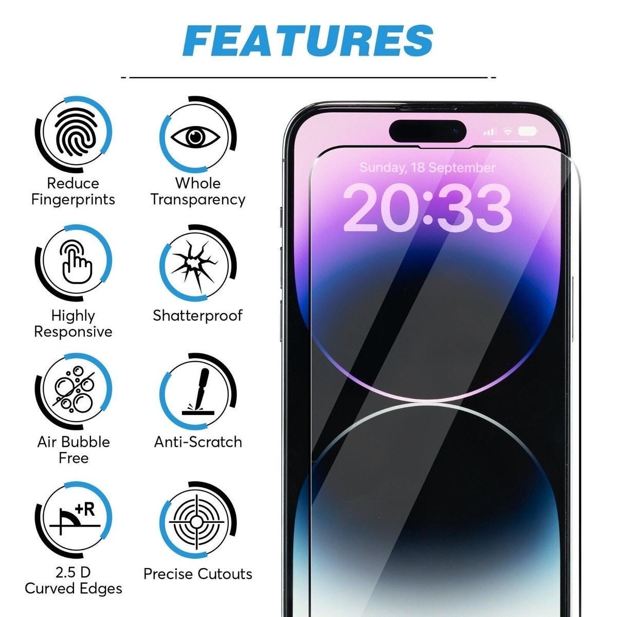 iPhone Tempered Glass Screen Protector – Scratch Resistant, Easy Install - Image 2