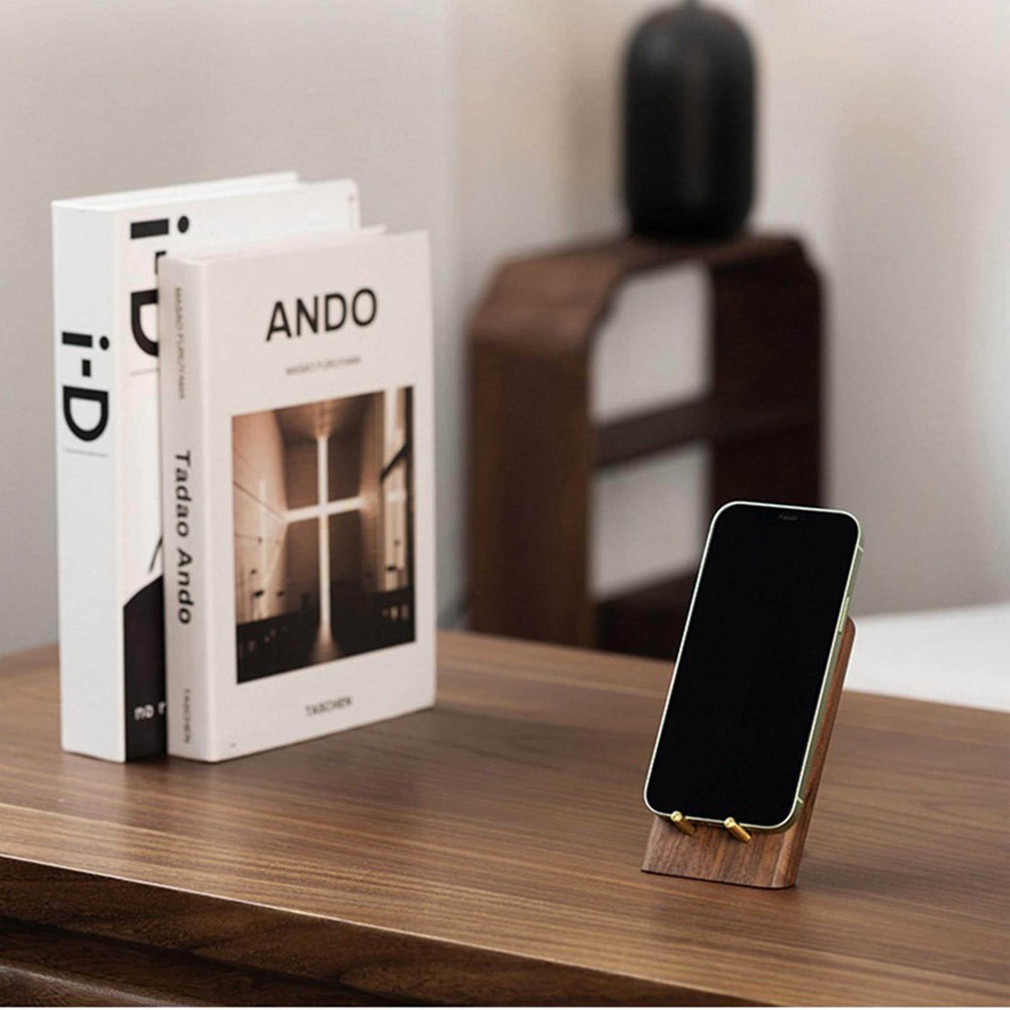 Solid Wood Phone Stand: Walnut Free personalization - Image 5