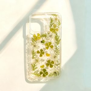 Pressed Flower-Style Clear Floral Phone Case for iPhone and Samsung Models