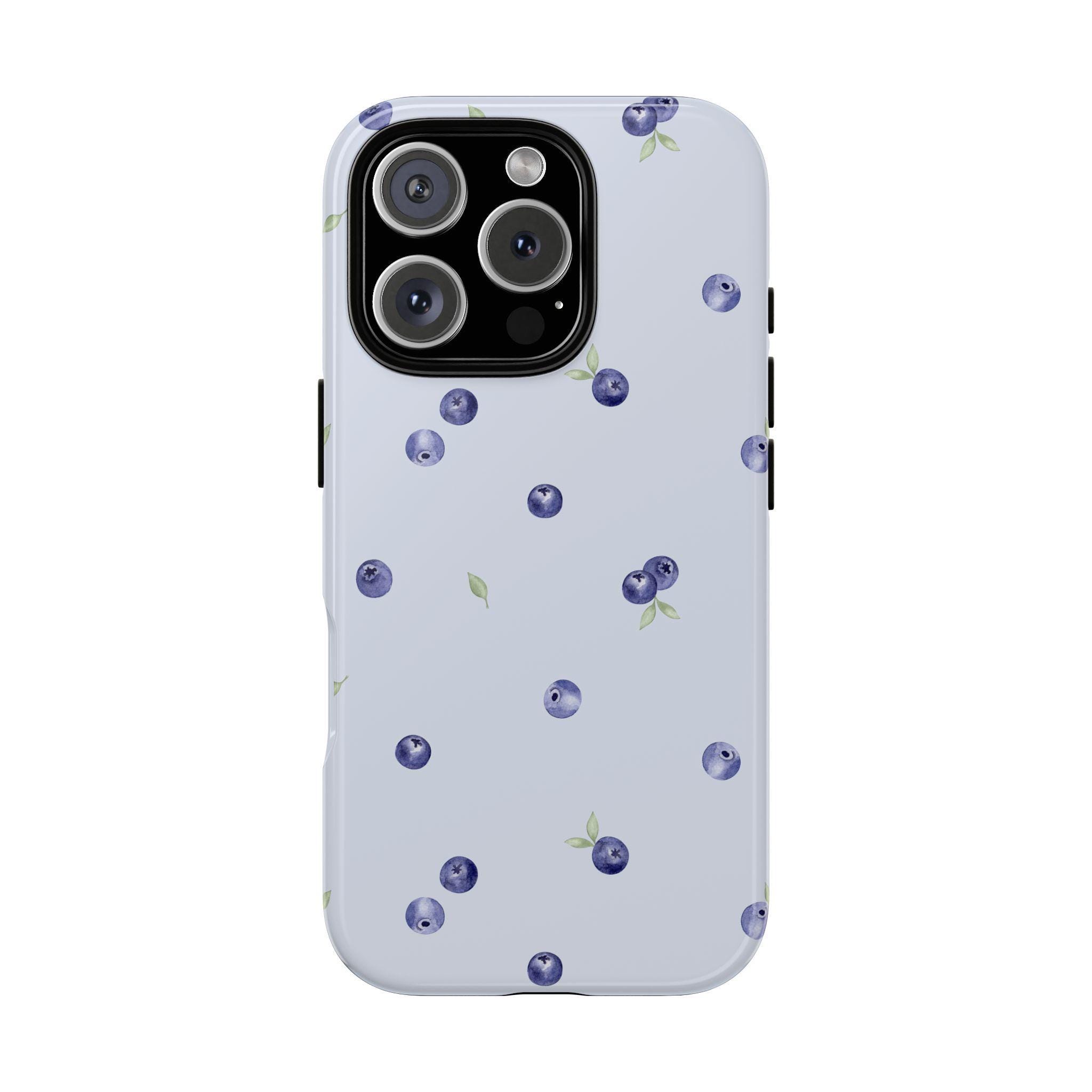 Blueberry Pattern Phone Case, Trendy Fruit Design - Image 2