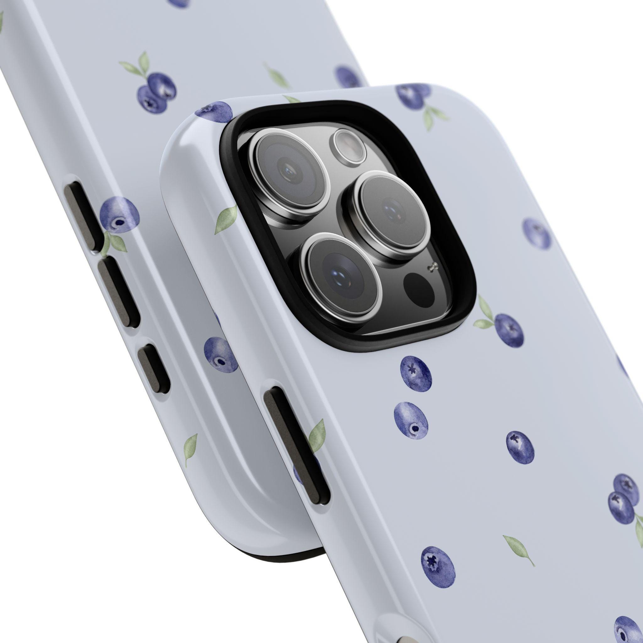 Blueberry Pattern Phone Case, Trendy Fruit Design - Image 3