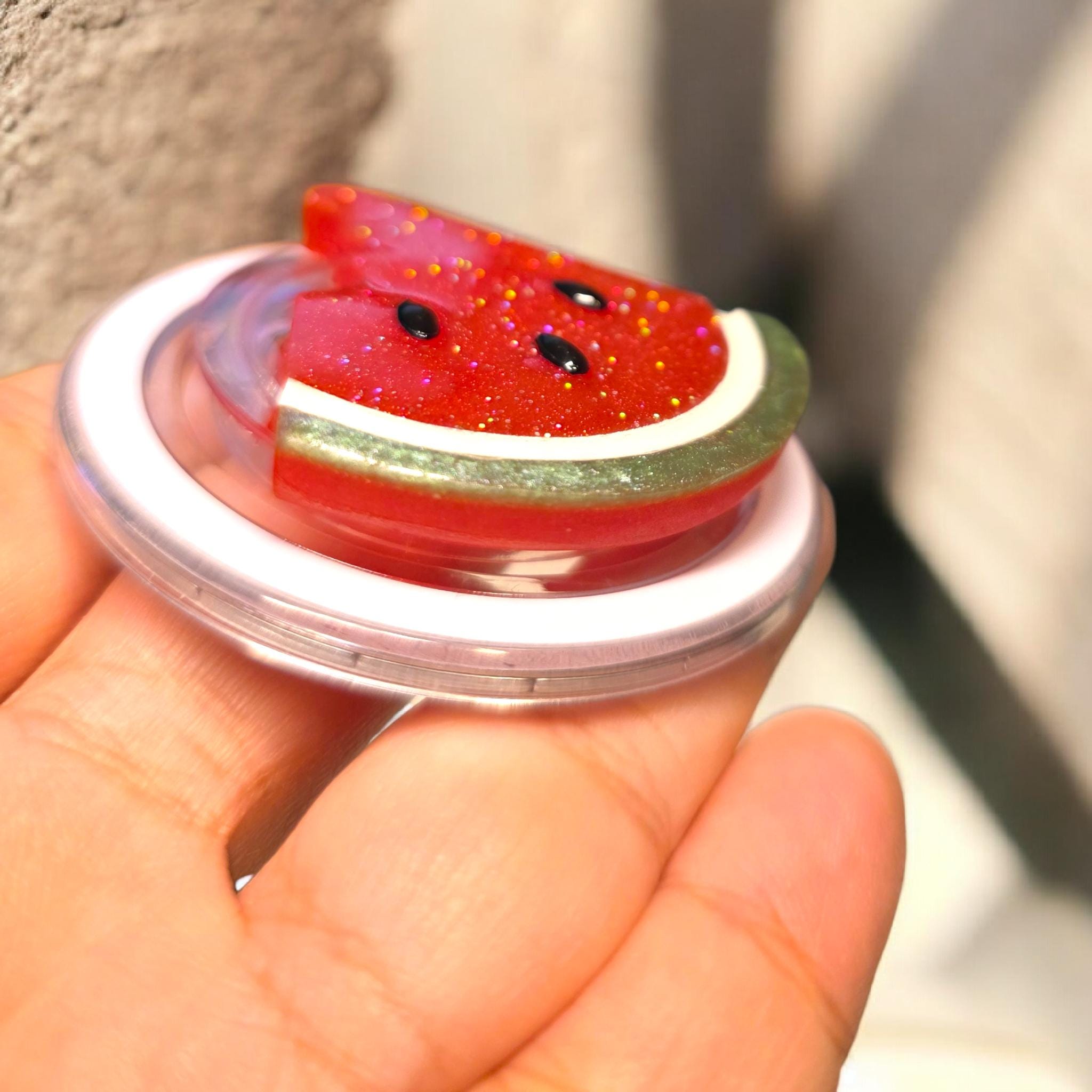 Watermelon Phone Grip: Resin Epoxy, Magnetic or Adhesive Option, Kindle Grip - Image 5