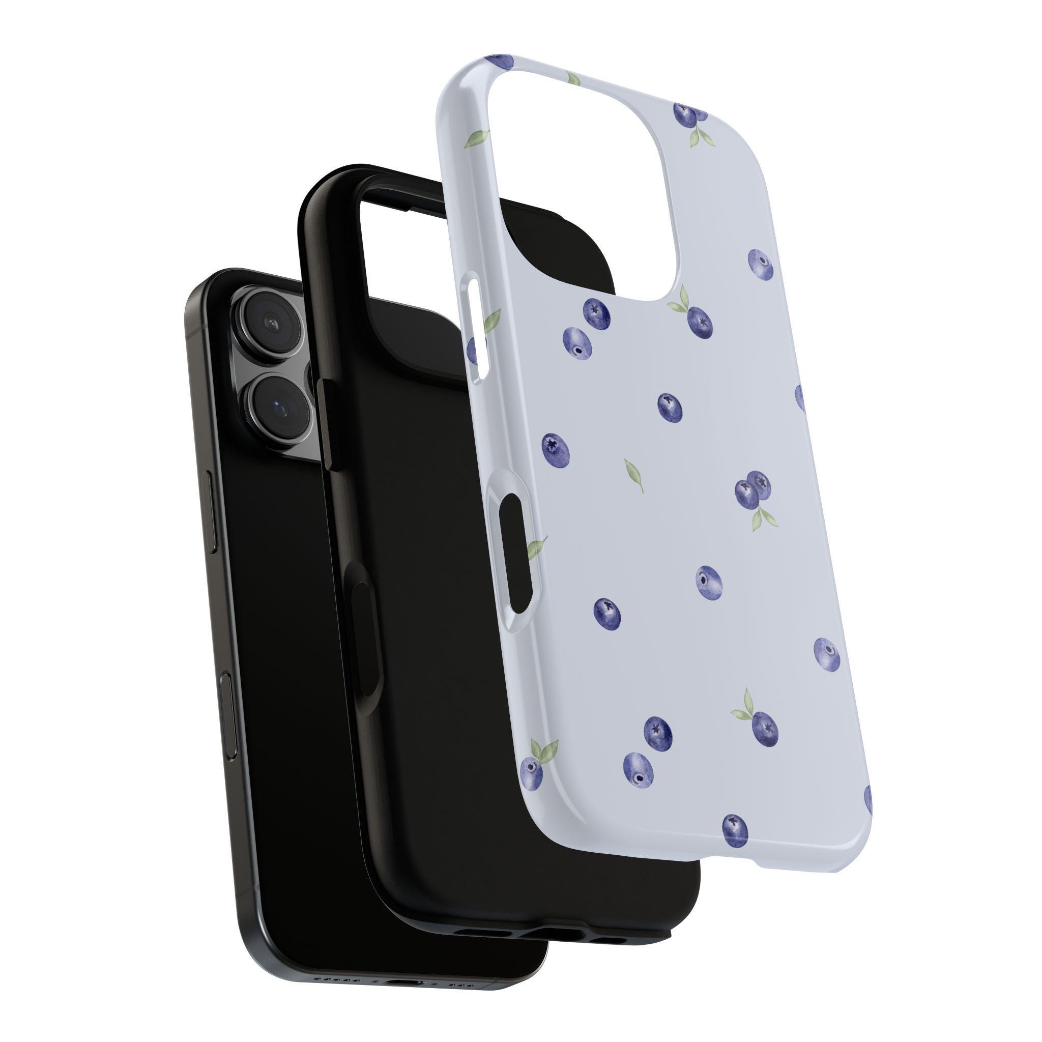 Blueberry Pattern Phone Case, Trendy Fruit Design - Image 4