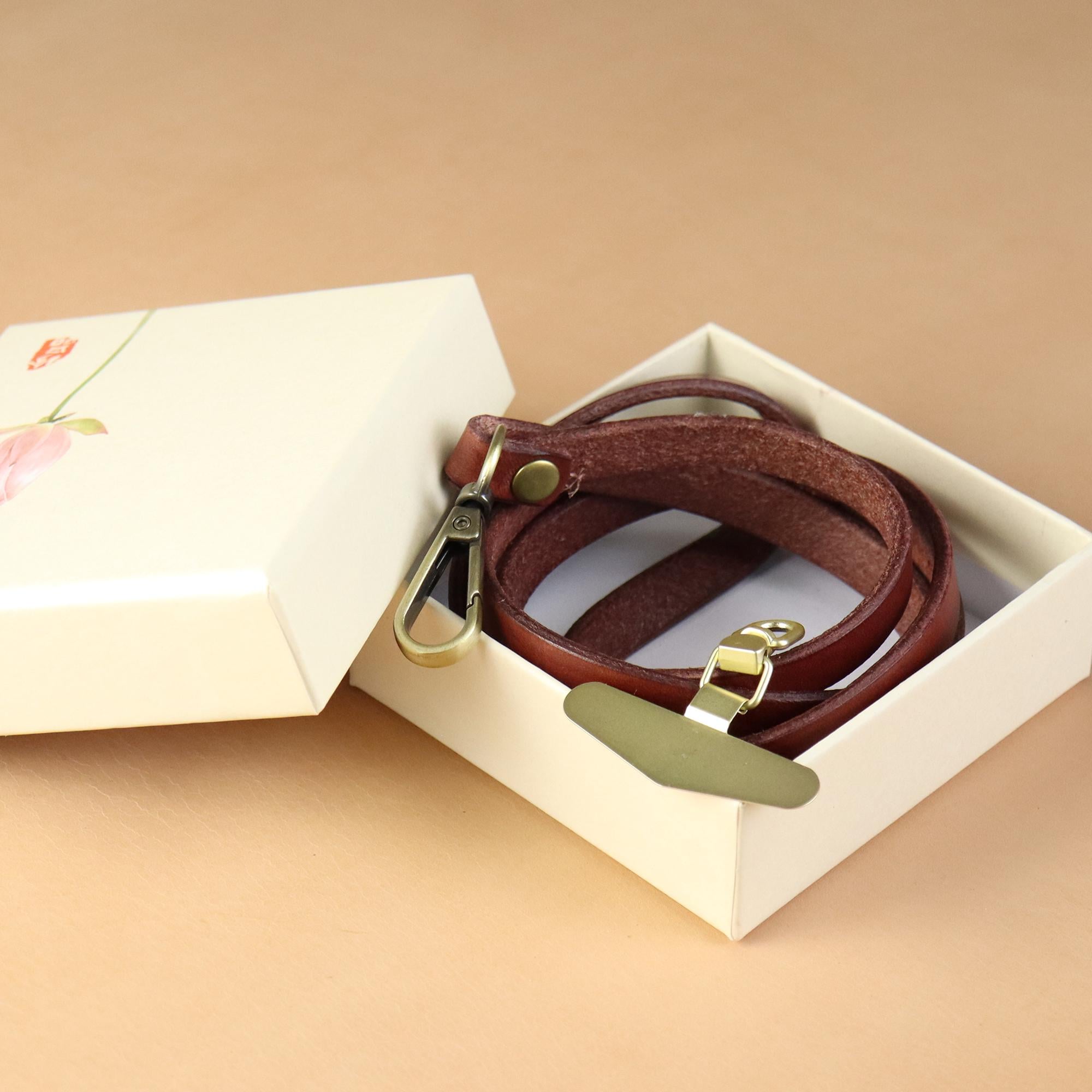 Leather Cell Phone Strap Crossbody Body Lanyard - Image 2