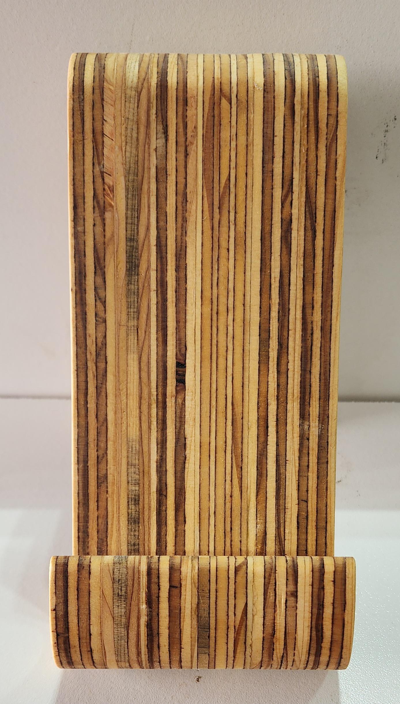 Wood Tablet Stand – Sculptural iPad Holder – Laminated Hardwood Desk Decor – Minimalist Office Accessory – - Image 9