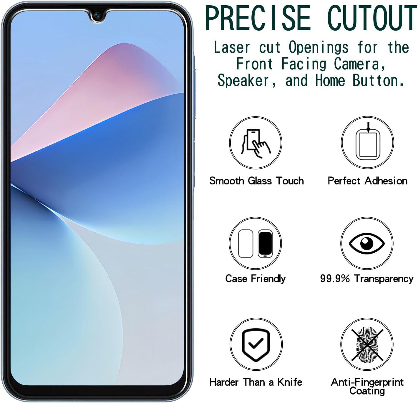 2-Pack Tempered Glass Screen Protector Designed for Samsung Galaxy A14 4G/5G, Anti Scratch, Bubble Free - Image 3