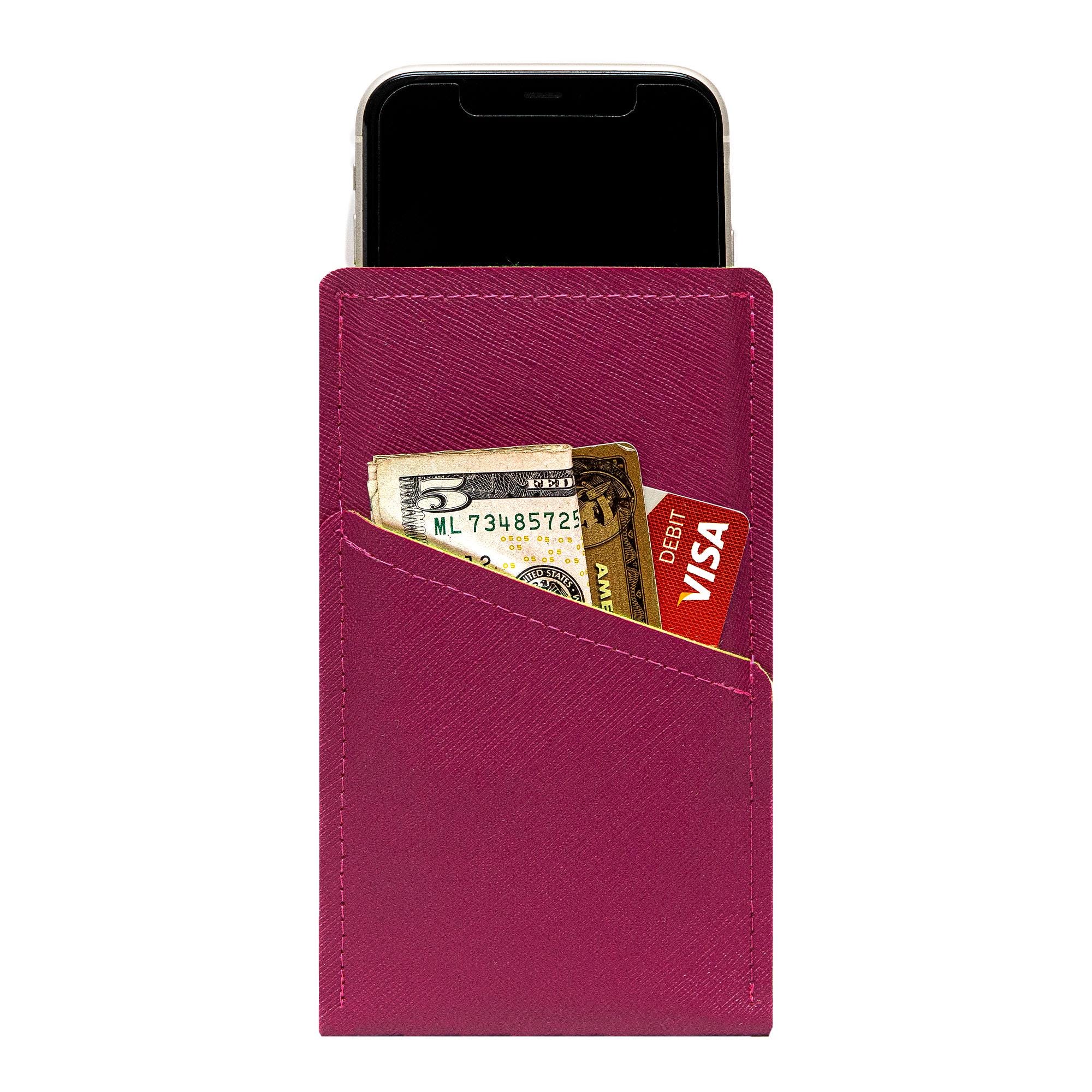 iPhone Sleeve with Card Pocket, Slim Phone Pouch, Minimalist Wallet Sleeve, Custom Fit - Image 9