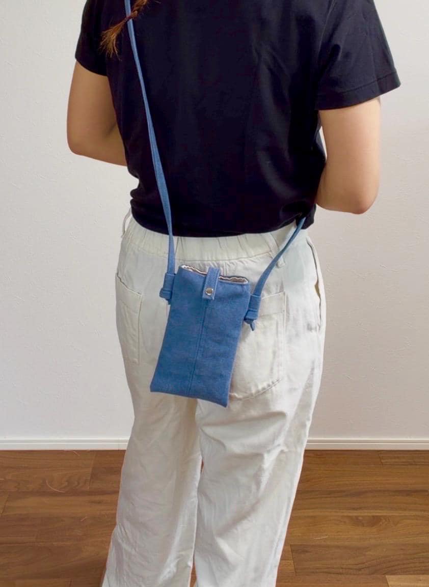 Minimalist Canvas Phone Pouch, Custom Size Crossbody Bag - Image 2