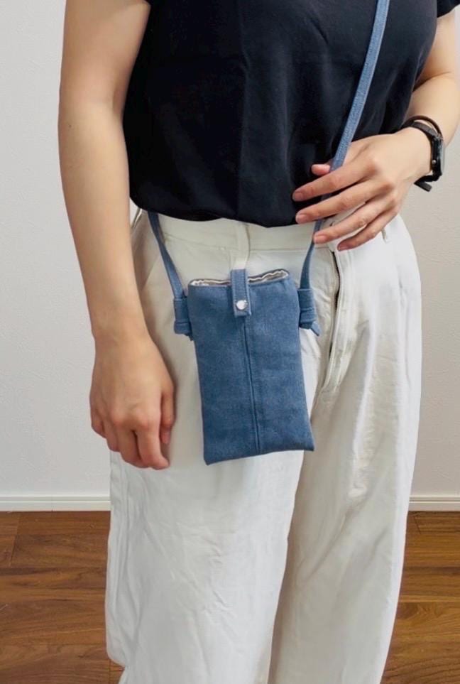 Minimalist Canvas Phone Pouch, Custom Size Crossbody Bag - Image 8