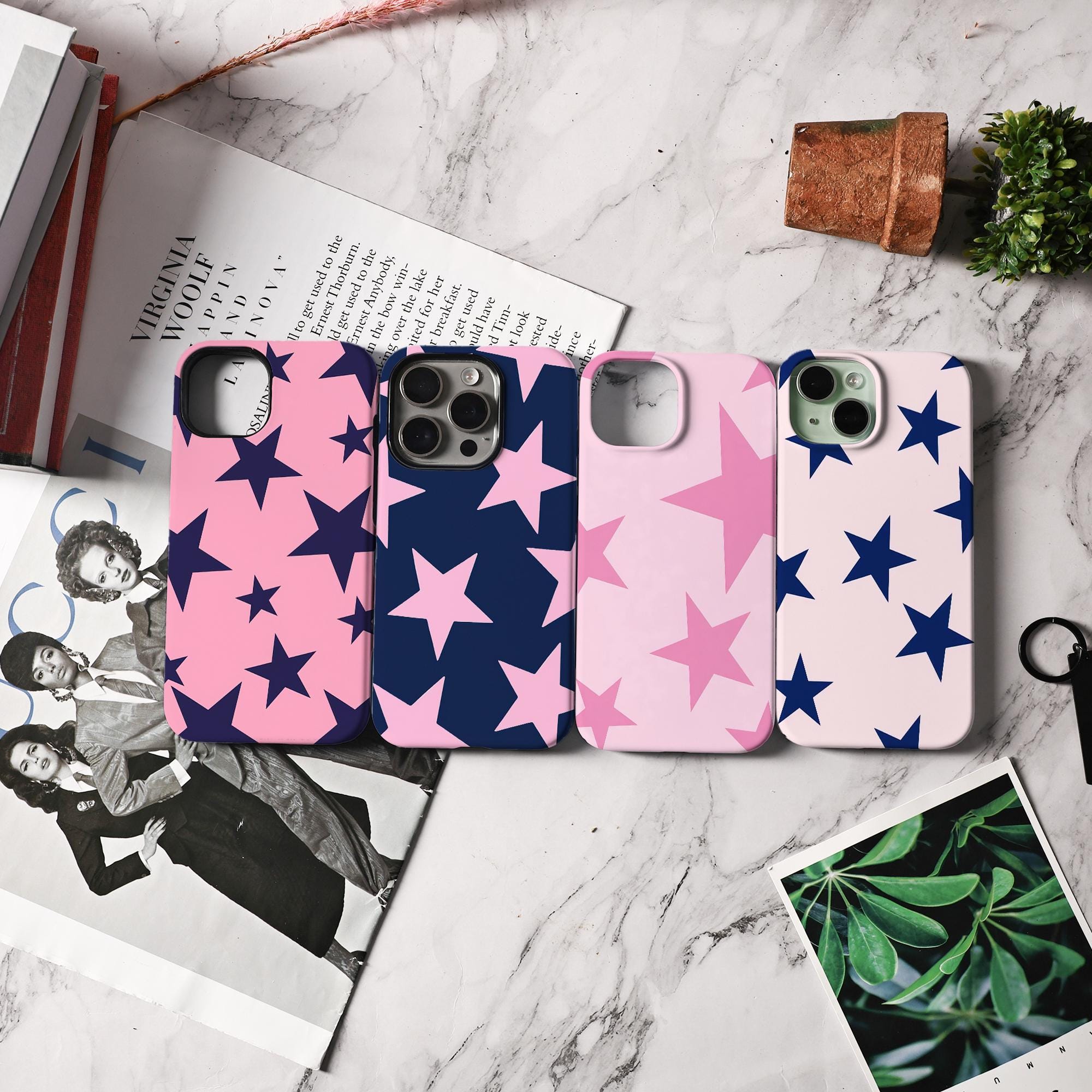 Customizable Star Design Phone Case for iPhone Models