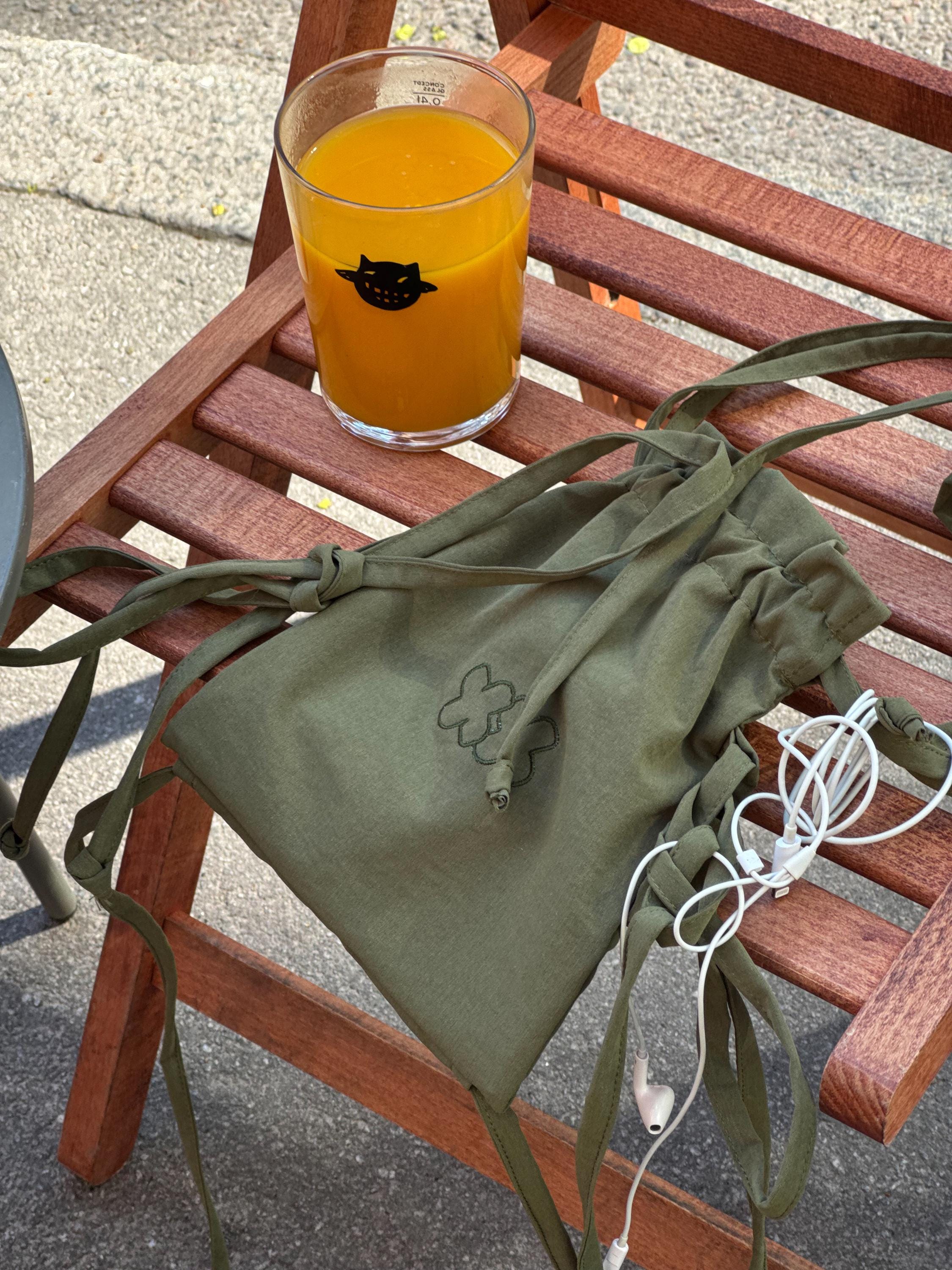 Drawstring Phone Bag with Long Ribbons - Image 14