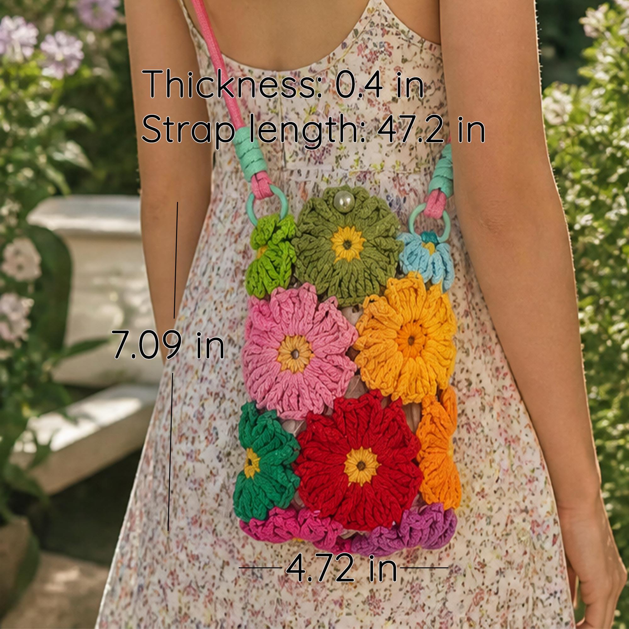 Floral Crochet Phone Case and Crossbody Phone Bag - Image 7