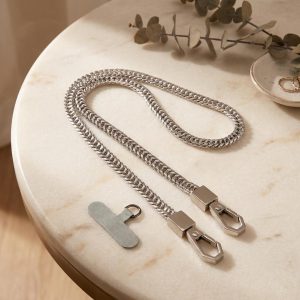 Unisex Trendy Metal Crossbody Phone Bag Chain, Teacher Phone Lanyard, Y2K 120cm Phone Strap, ID Badge Holder, Sturdy Phone Accessories