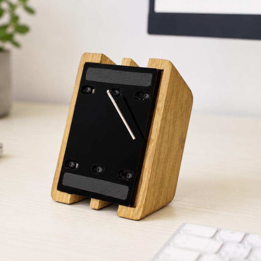 Multi-Slot Laptop Holder, Tablet Stand, Desk Accessories Organizer - Solid Oak Wood - Image 7