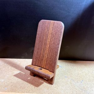 Hardwood Cellphone Holder (with Charging Port) - Walnut