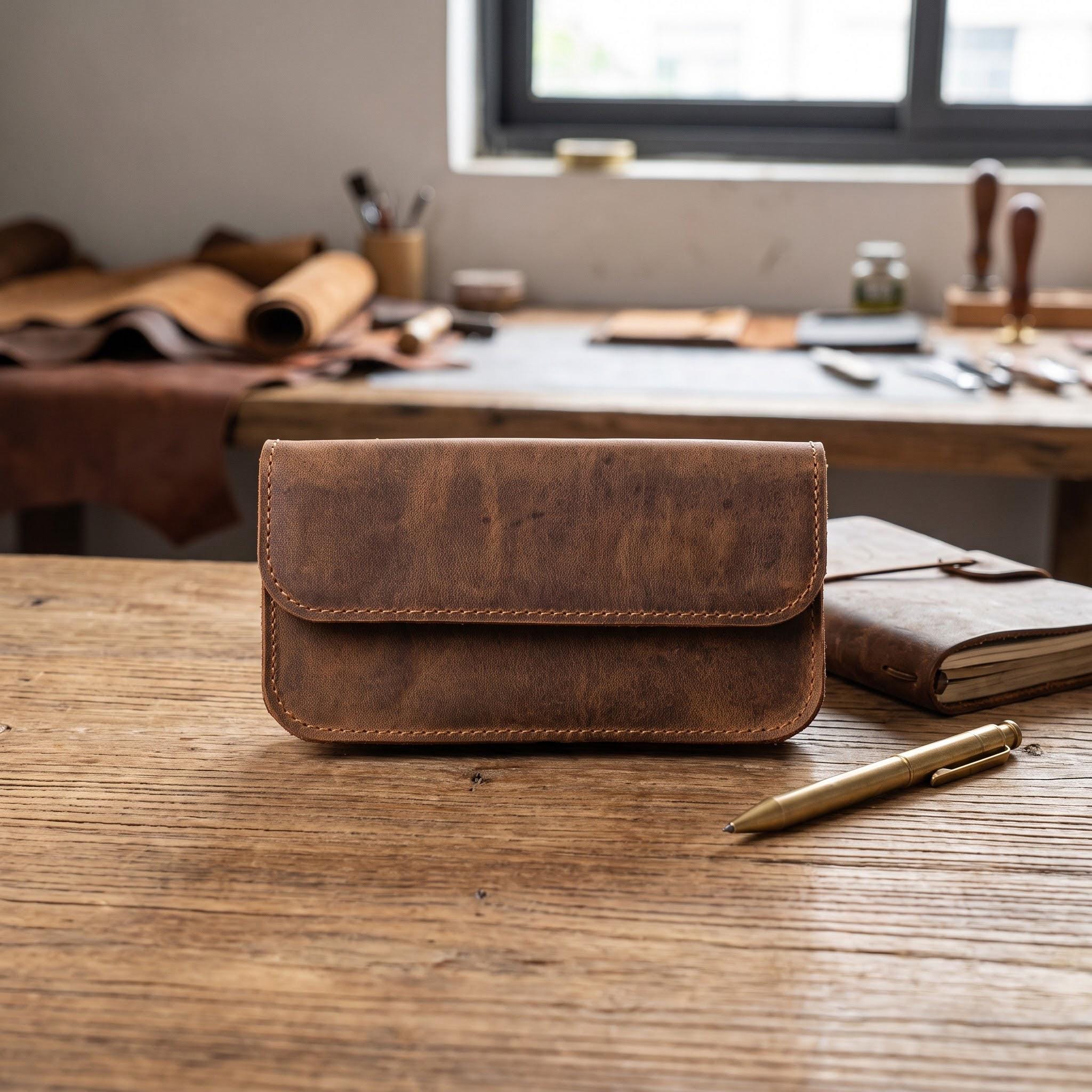Leather Phone Pouch - Compact Daily Carry
