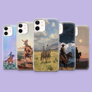 Wester Cowboy Phone Case Wild West Cover for iPhone 17Pro, 16, 15, 14, 13, Samsung S26, S25, S24, S23Fe, A16, A56, Pixel 10, 9